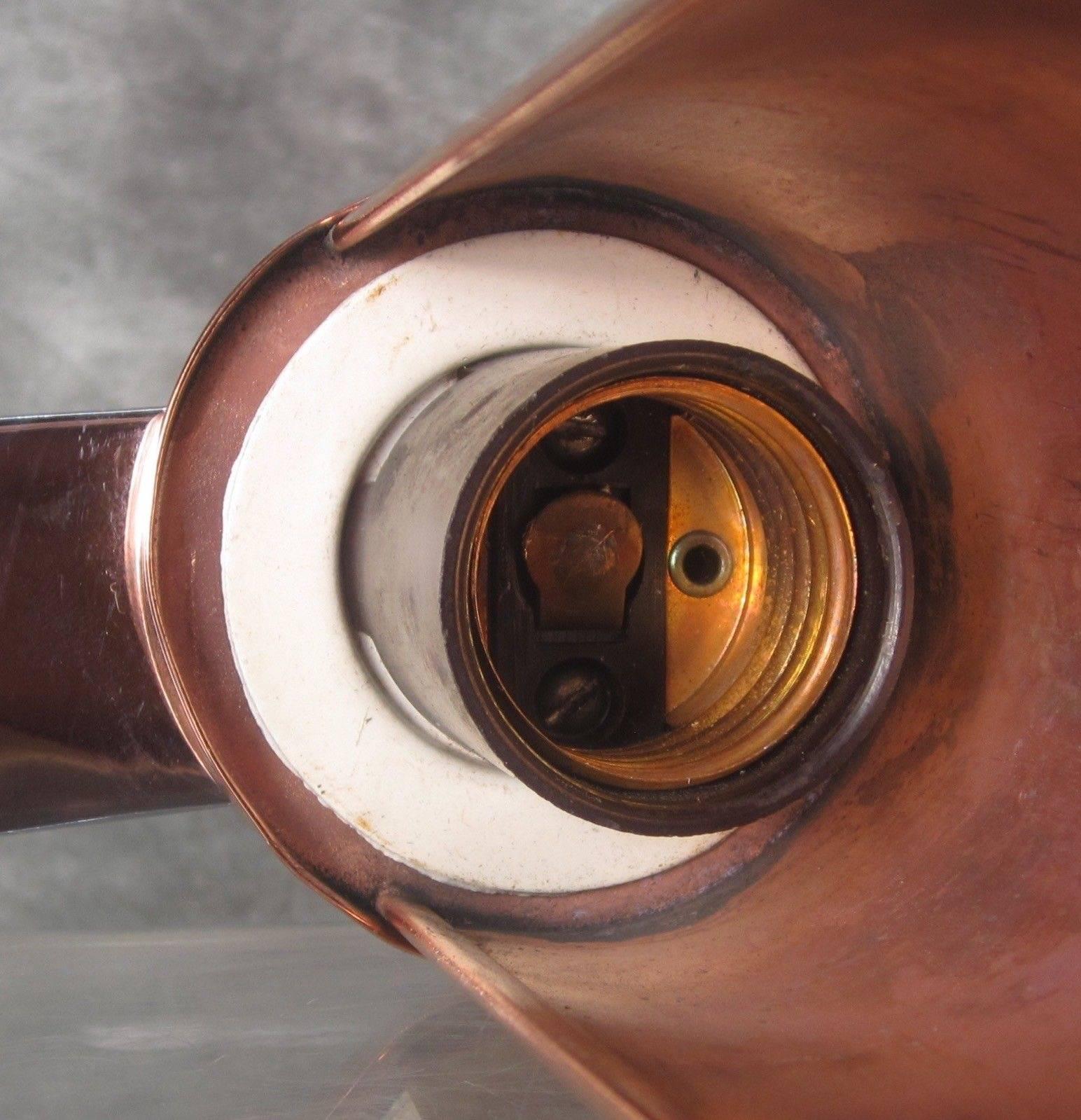 Gilbert Rohde Machine Age Art Deco Chrome and Copper Table Desk Lamp 3