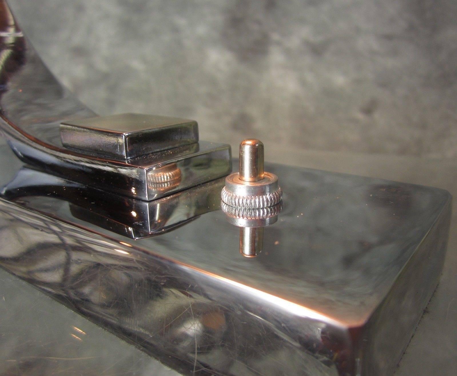 Mid-20th Century Gilbert Rohde Machine Age Art Deco Chrome and Copper Table Desk Lamp