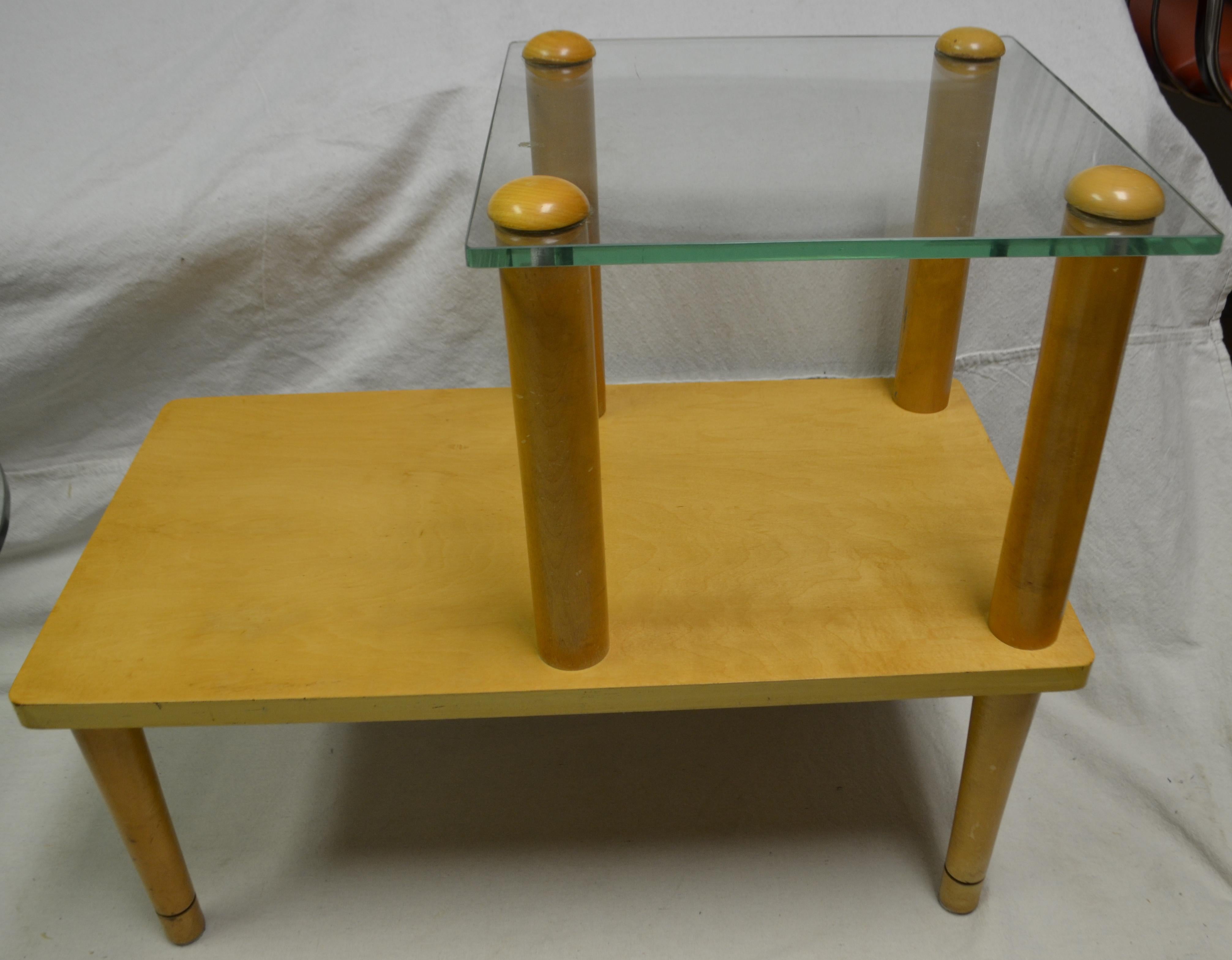 Gilbert Rohde Midcentury Trio of Tables, Coffee, End and Bar Tea Cart 3