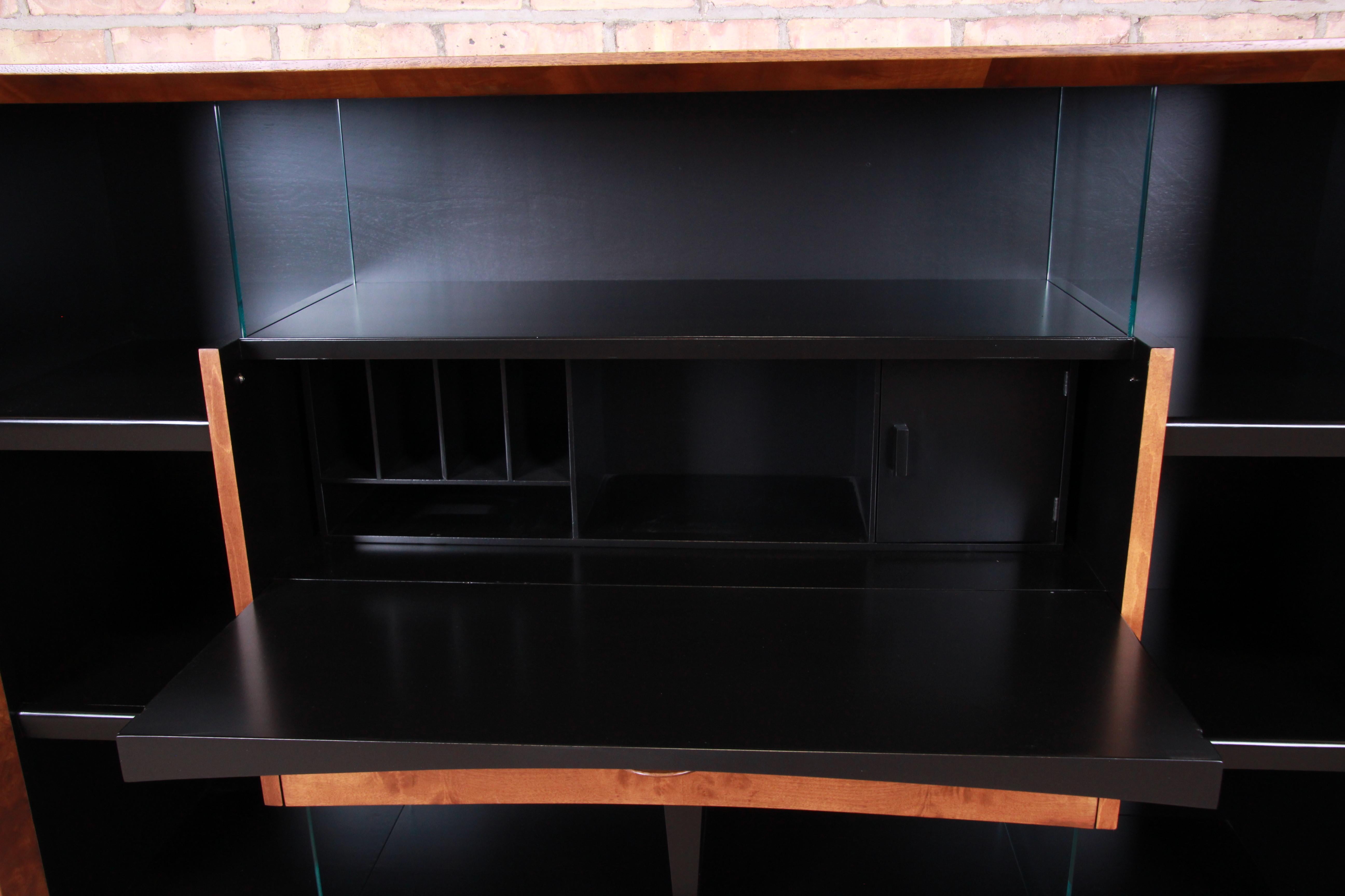 Gilbert Rohde Paldao Bookcase Cabinet with Secretary Desk, Newly Restored 4