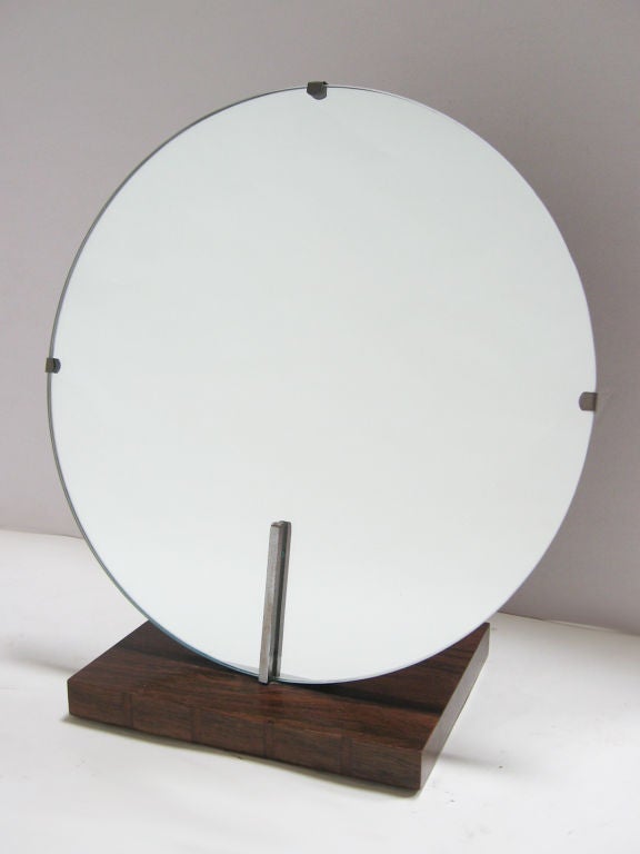 Gilbert Rohde-Spiegel aus Rosenholz von Herman Miller (Aluminium) im Angebot