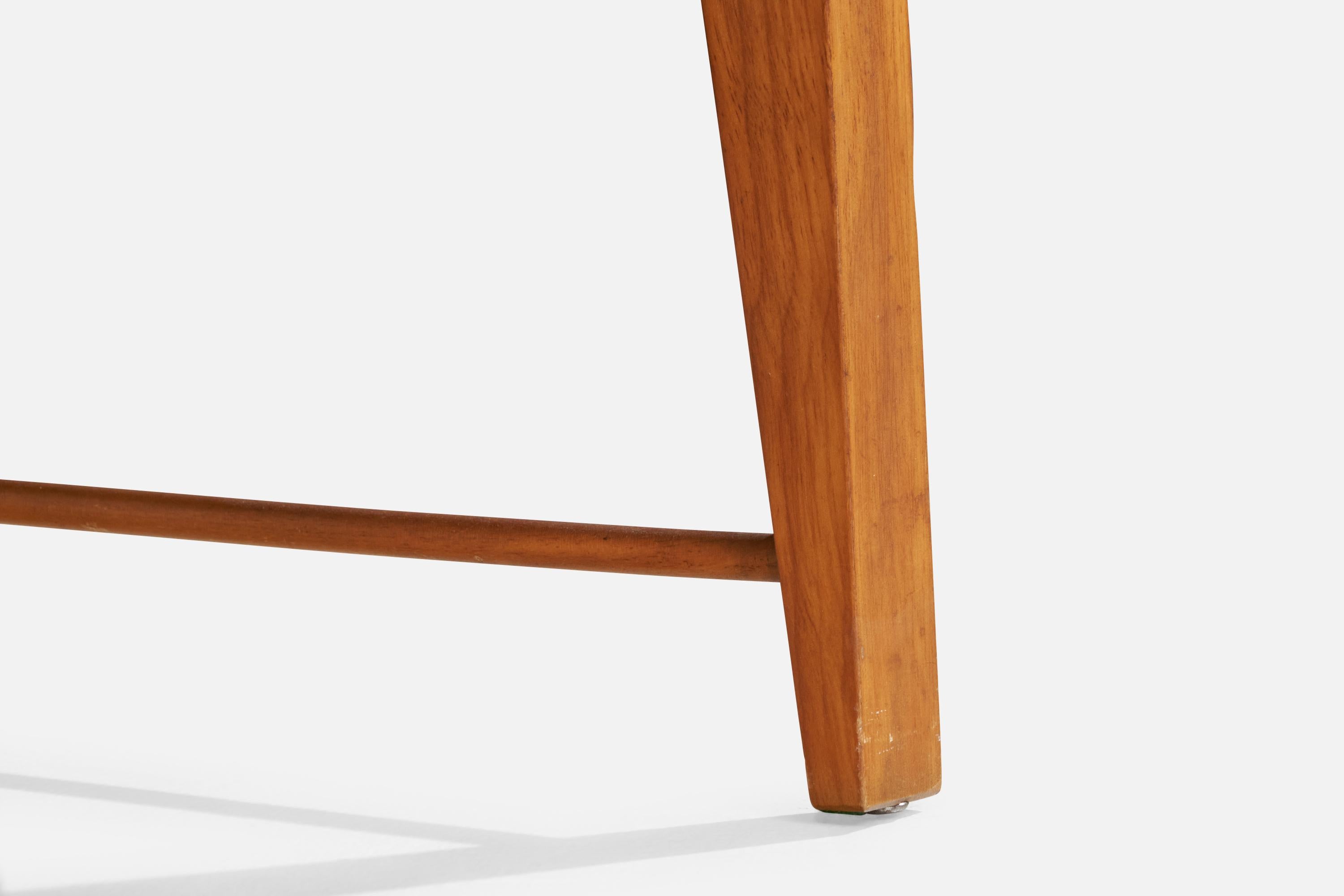 Américain Tabouret Gilbert Rohde, acajou, tissu, États-Unis, années 1940 en vente