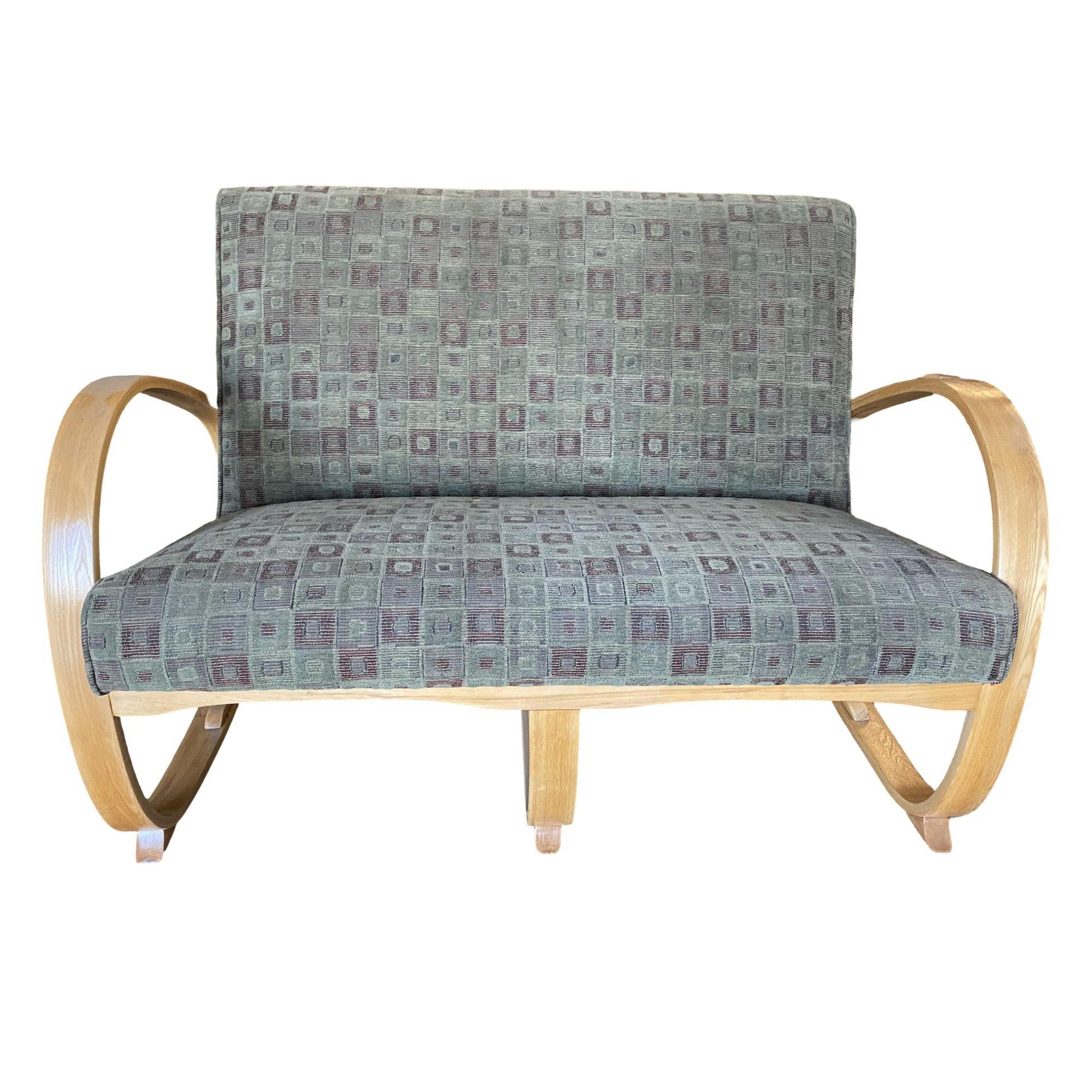 Gilbert Rohde Streamline Art Deco Settee und Lounge Chair Set (amerikanisch) im Angebot