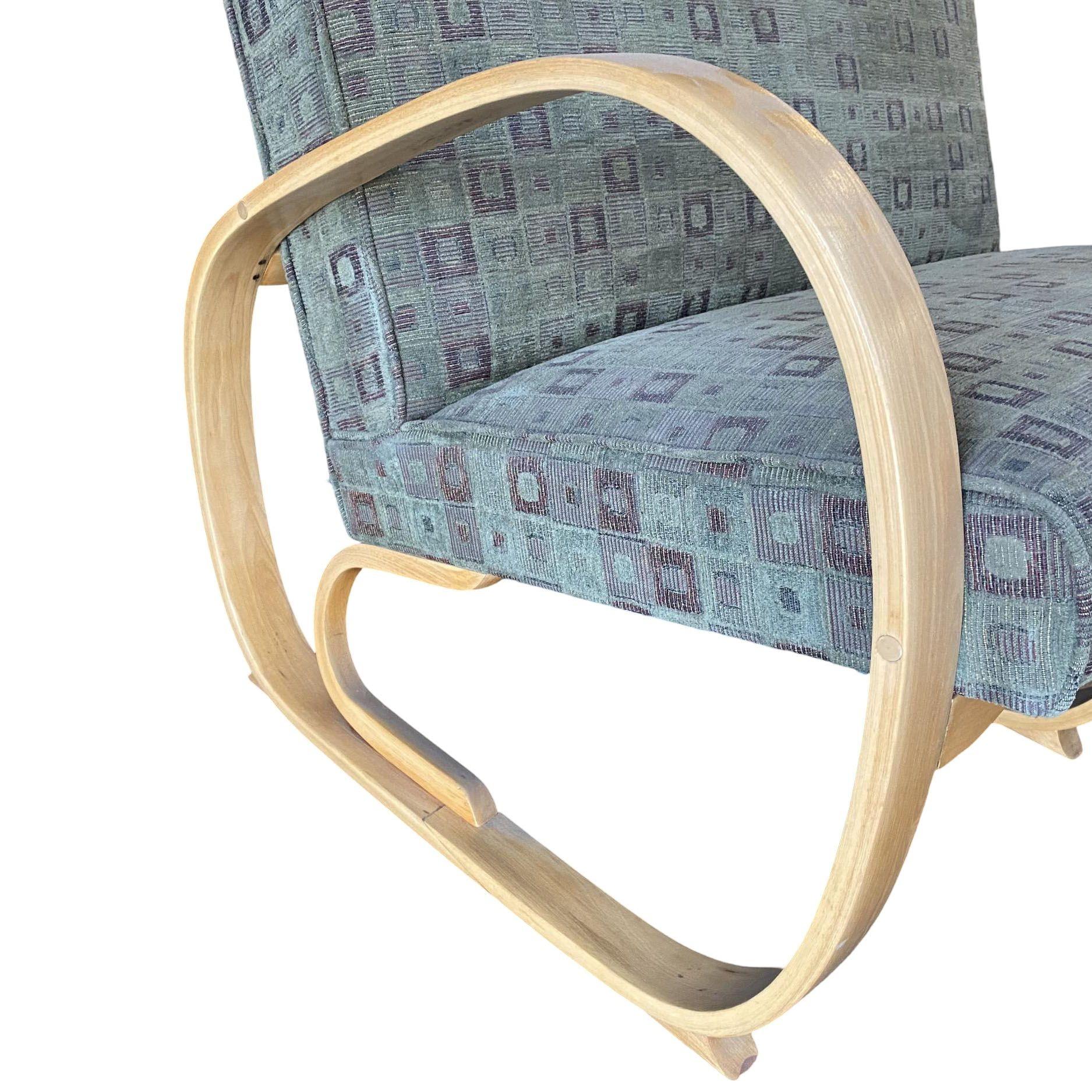 Gilbert Rohde Streamline Art Deco Settee und Lounge Chair Set (Holz) im Angebot