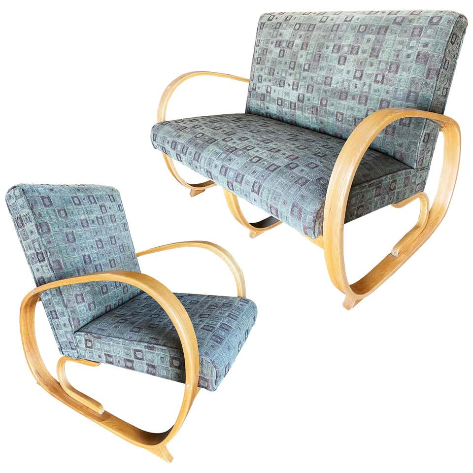 Pair of Gilbert Rohde for Heywood Wakefield Art Deco Streamline Lounge ...