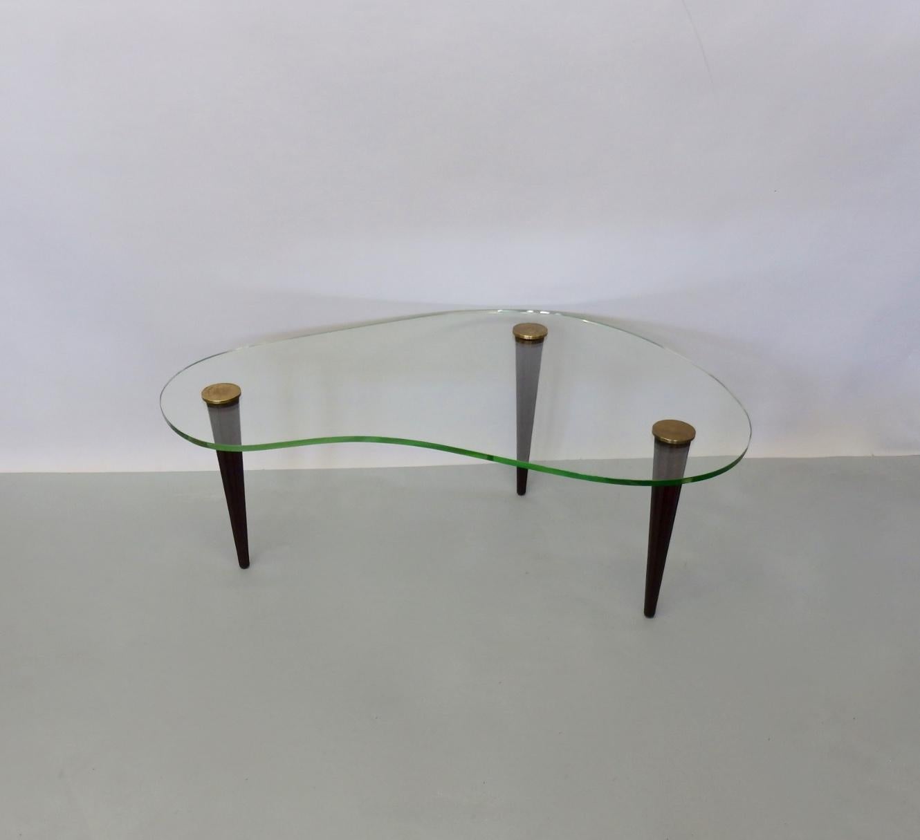 Gilbert Rohde Style Art Deco Floating Glass Cloud Coffee Table In Good Condition In Ferndale, MI
