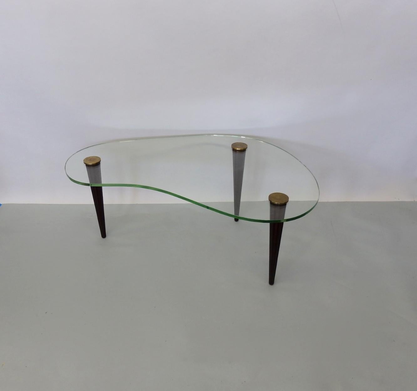 20th Century Gilbert Rohde Style Art Deco Floating Glass Cloud Coffee Table