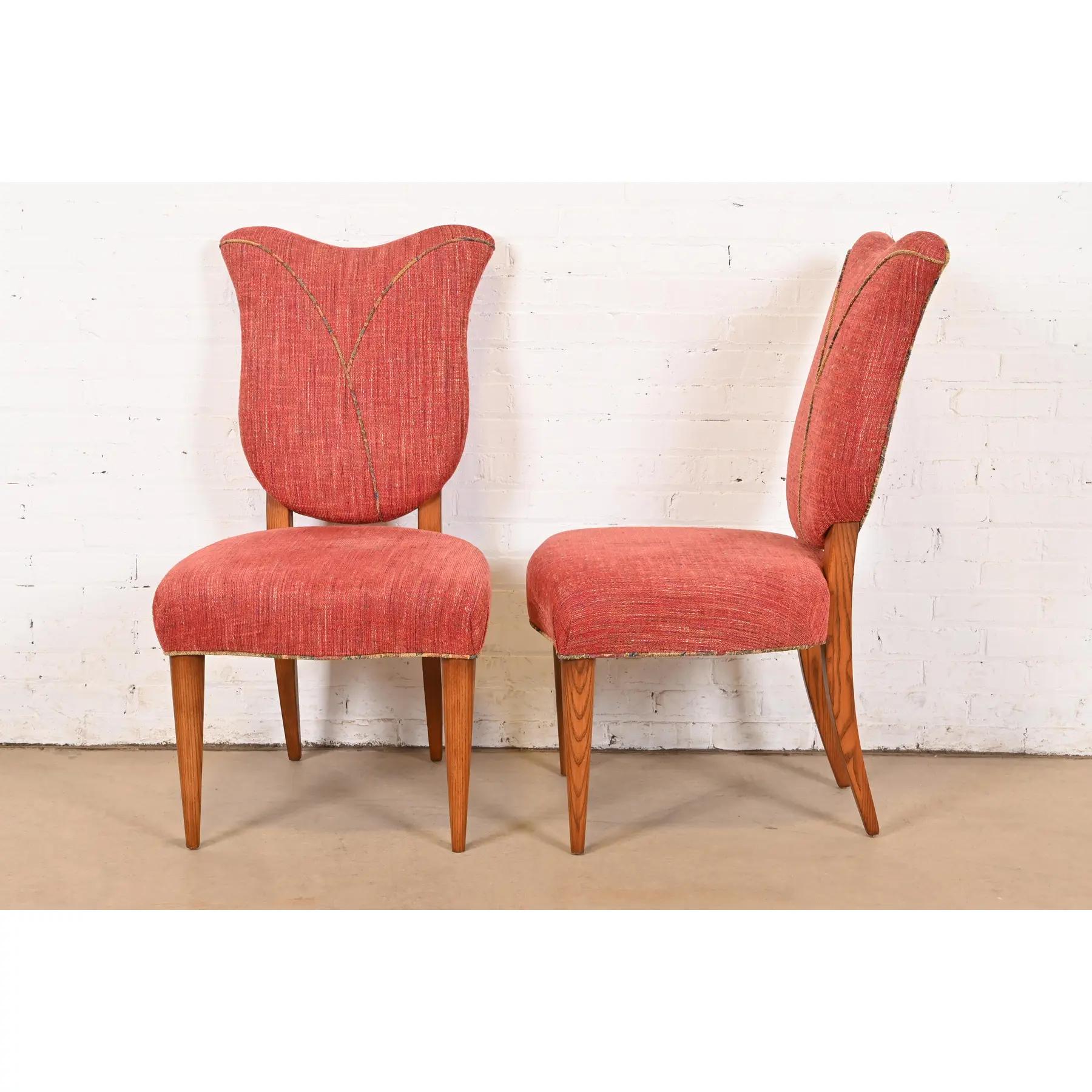 Gilbert Rohde Style Art Deco Tulip Form Dining Chairs, Set of Six 4