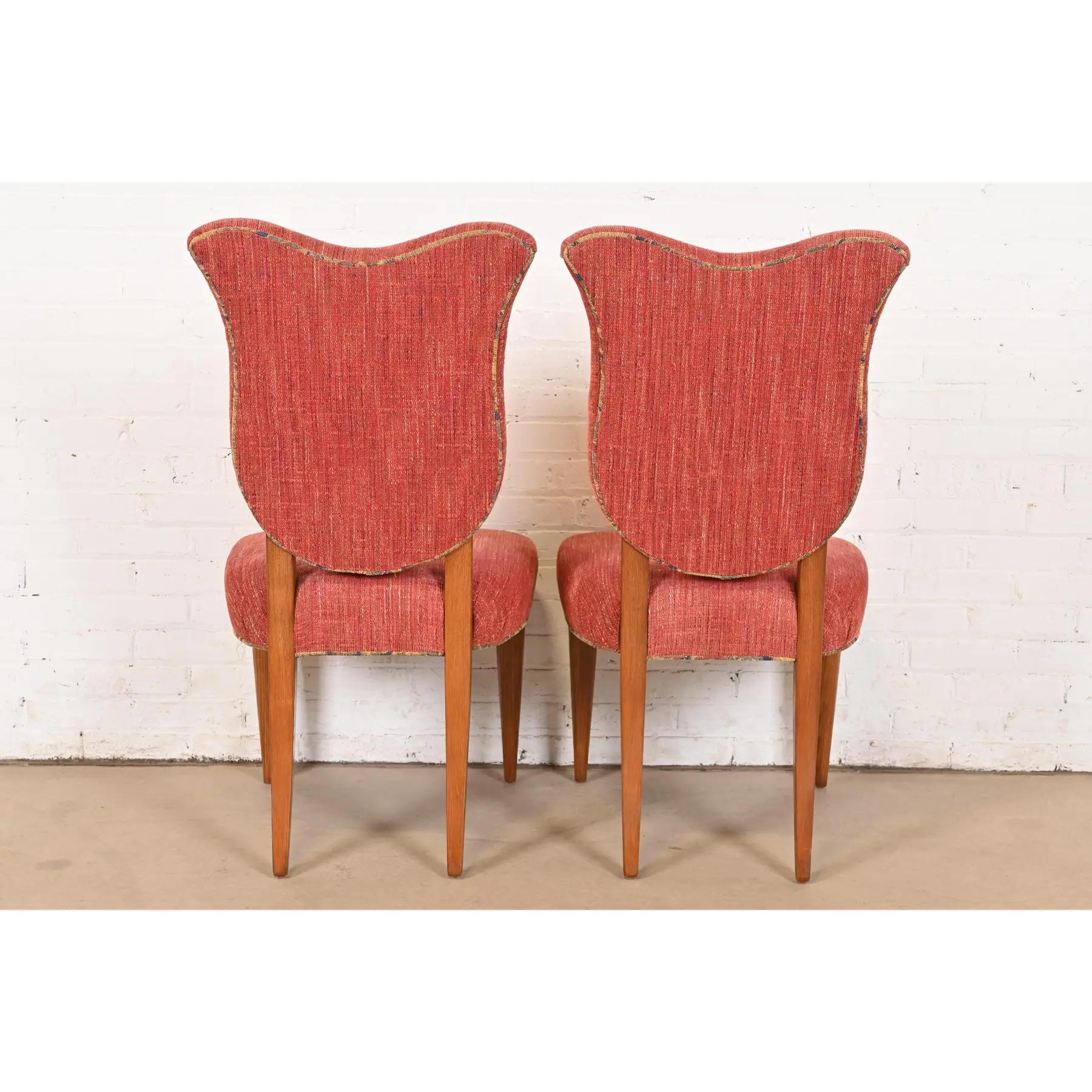 Gilbert Rohde Style Art Deco Tulip Form Dining Chairs, Set of Six 5