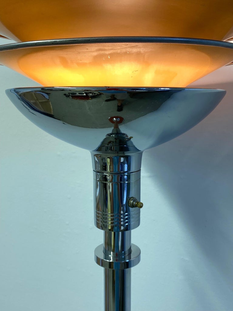 Mid-20th Century Gilbert Rohde Torchiere for Mutual Sunset Lamp Co. For Sale