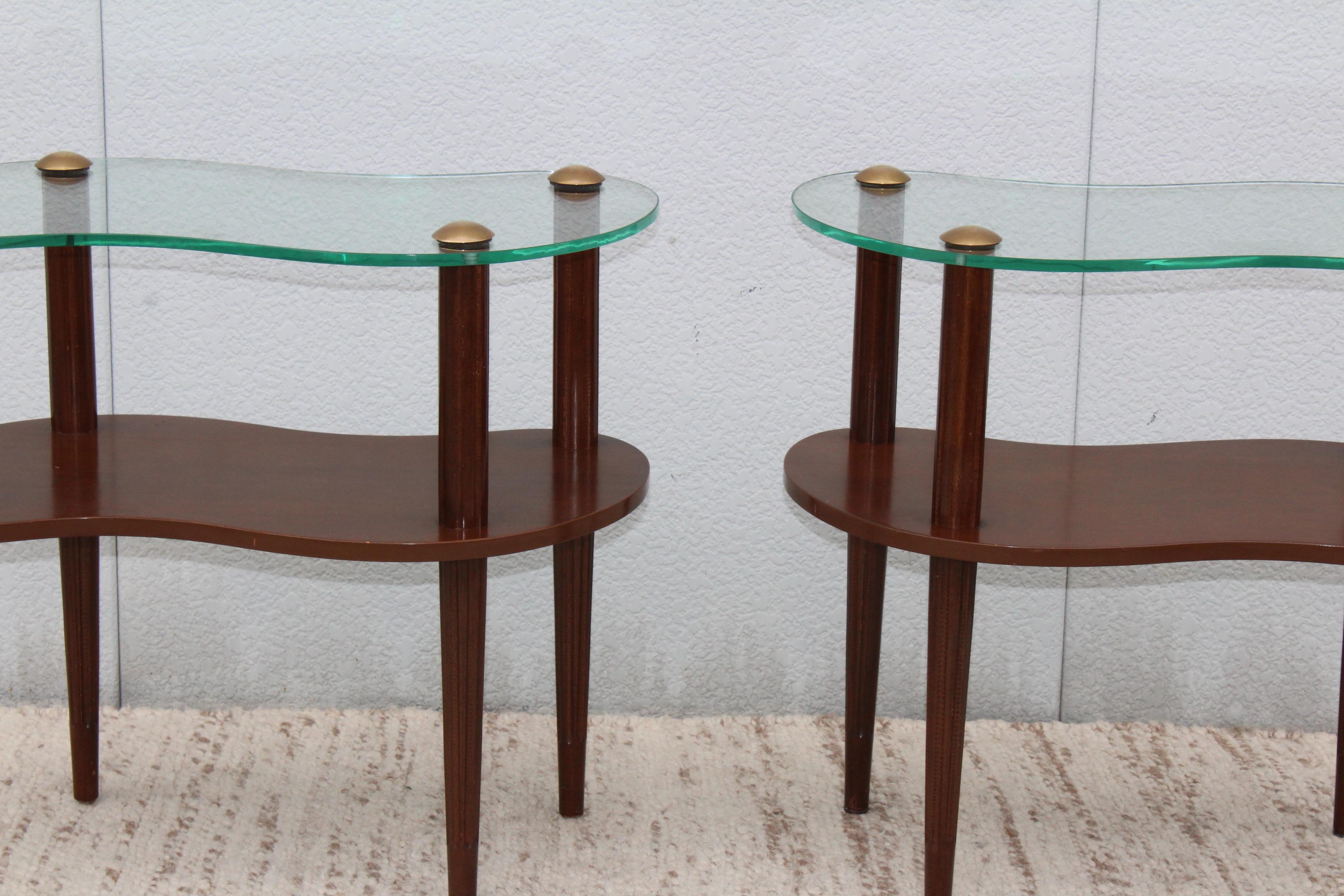 Mid-20th Century Gilbert Rohde Two-Tier Cloud End Tables