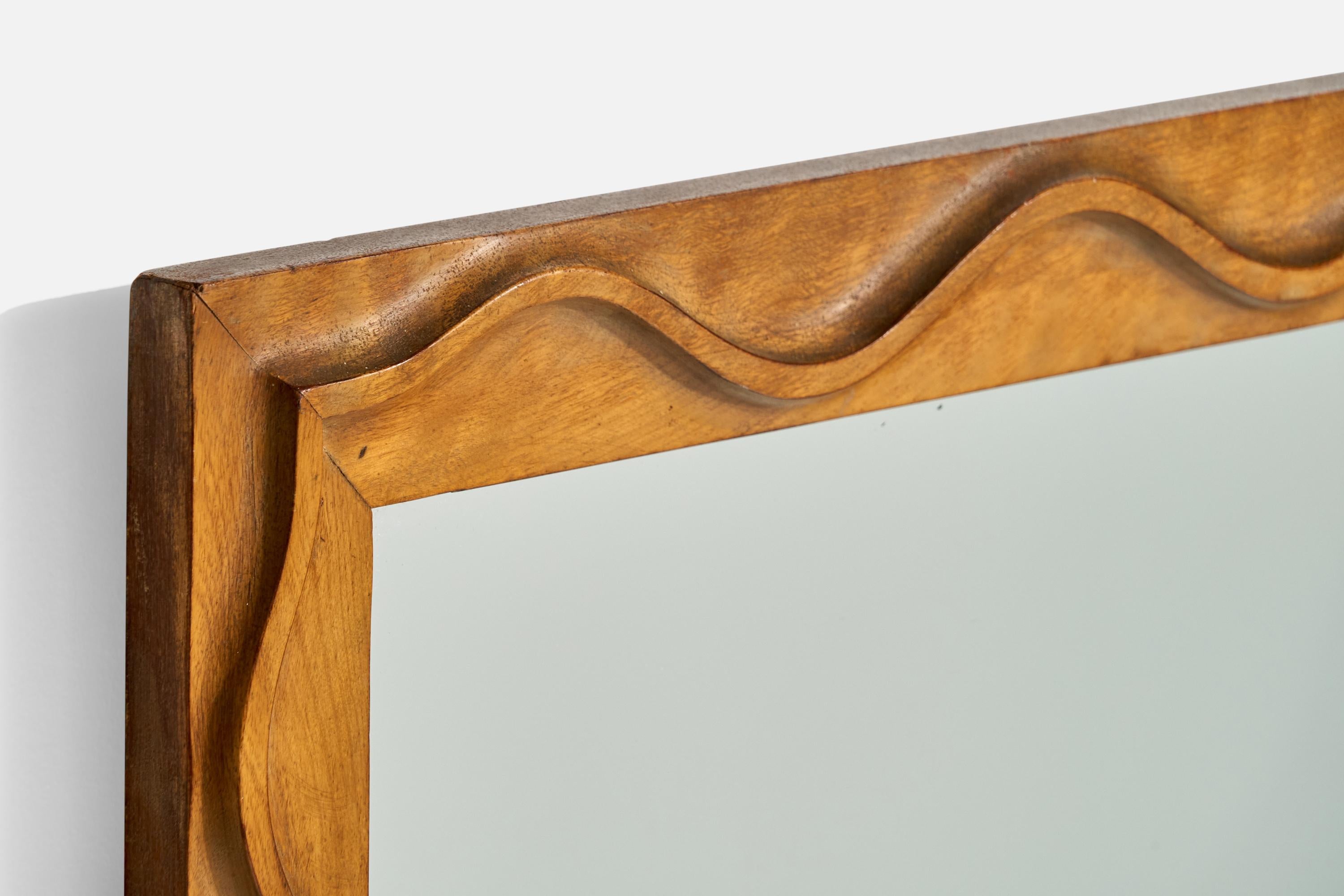 Gilbert Rohde, Wall Mirror, Wood, USA, 1930s For Sale at 1stDibs
