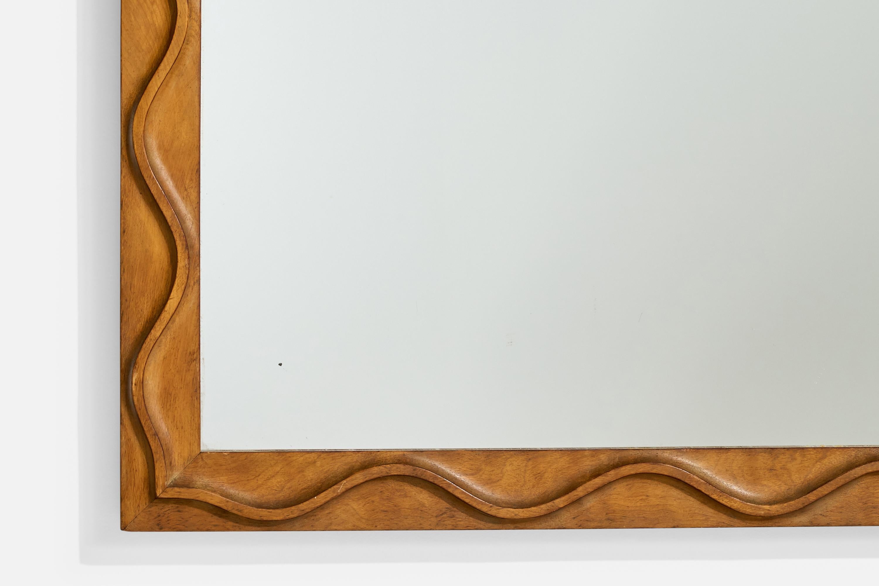 Gilbert Rohde, Wall Mirror, Wood, USA, 1930s For Sale at 1stDibs