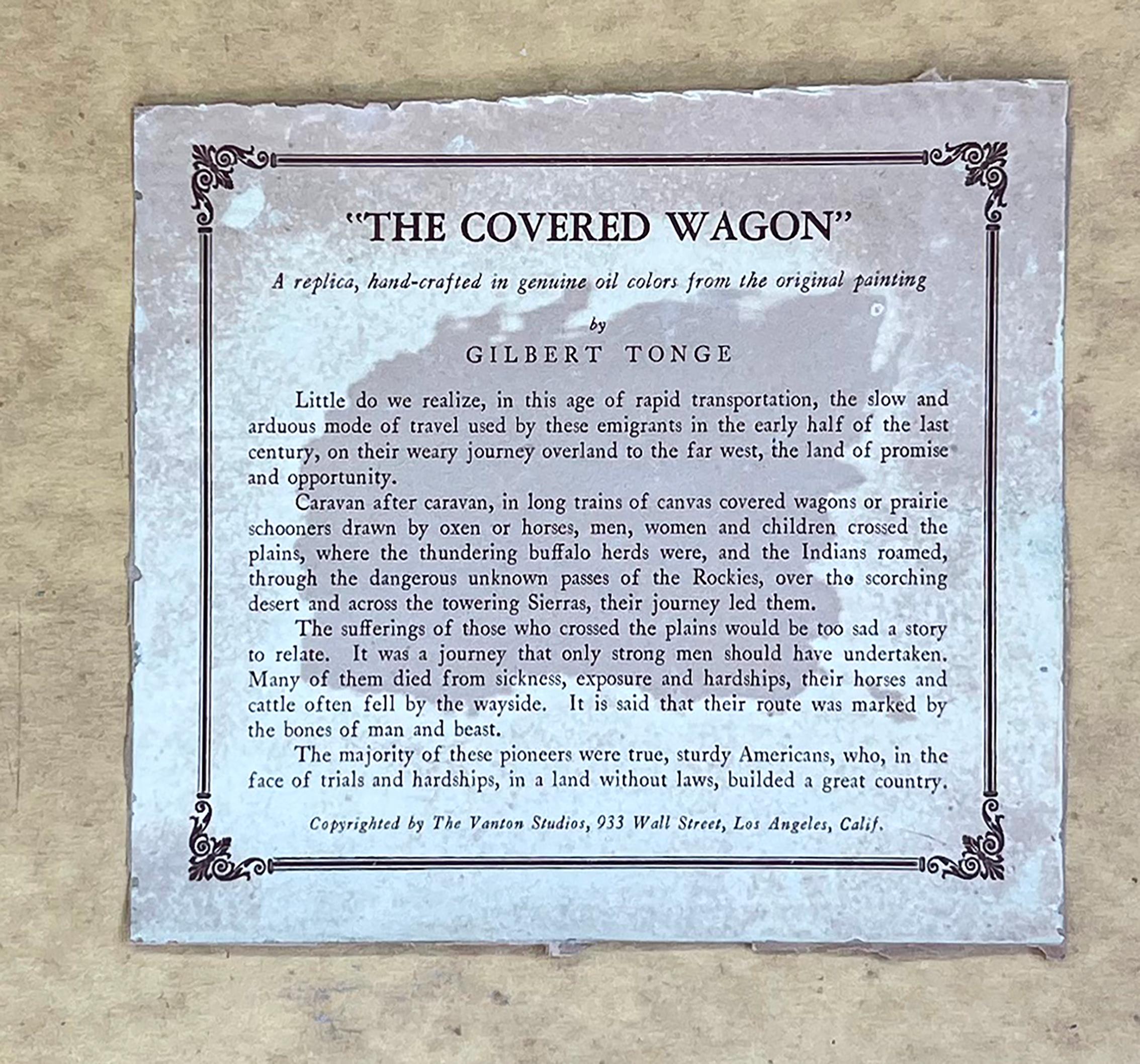 „The Covered Wagon“ auf dem Oregon Trail, Prairie-Stipendiat, Pferd und Vieh im Angebot 1