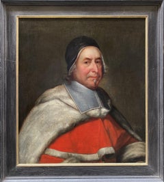 Portrait d'un juge, peinture à l'huile anglaise du 17e siècle