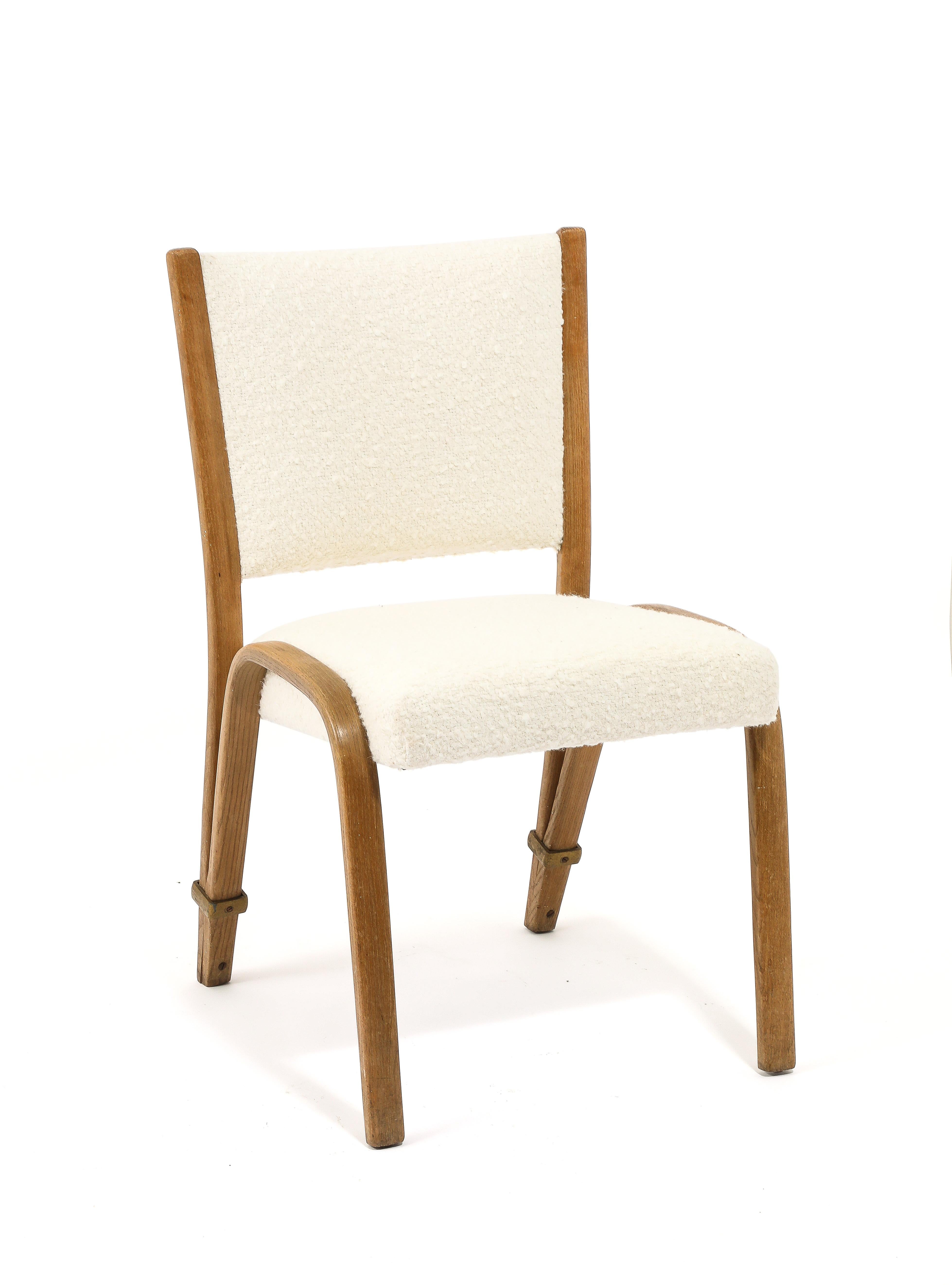 Gilbert Steiner “BowWood” Side Chairs Dining Chair, France 1960's For Sale 6