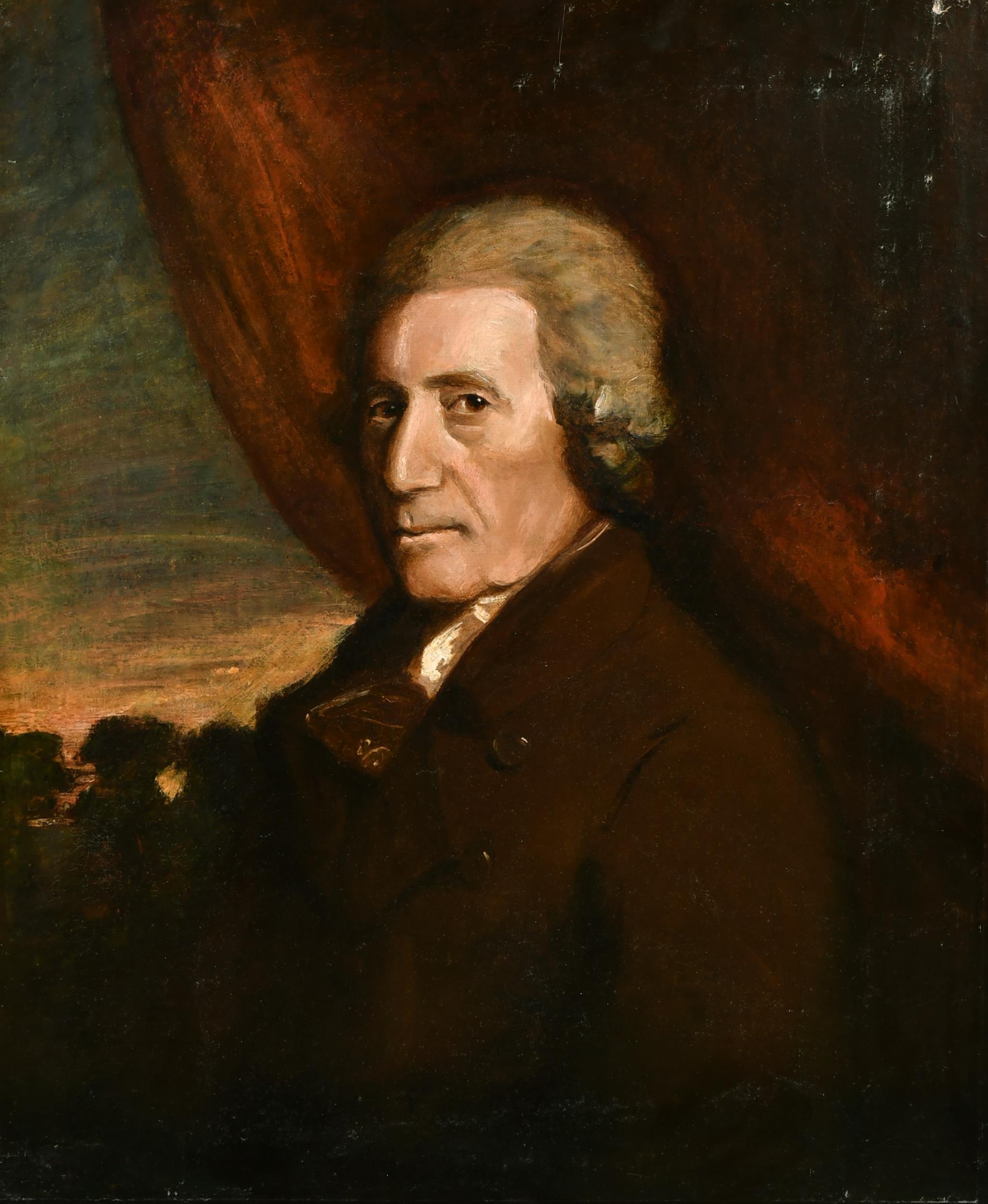 Gilbert Stuart Portrait Painting - Antique Irish Portrait of Distinguished Gentleman, Large 18th Century Painting