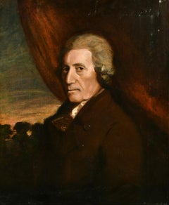 Antique Irish Portrait of Distinguished Gentleman, Large 18th Century Painting