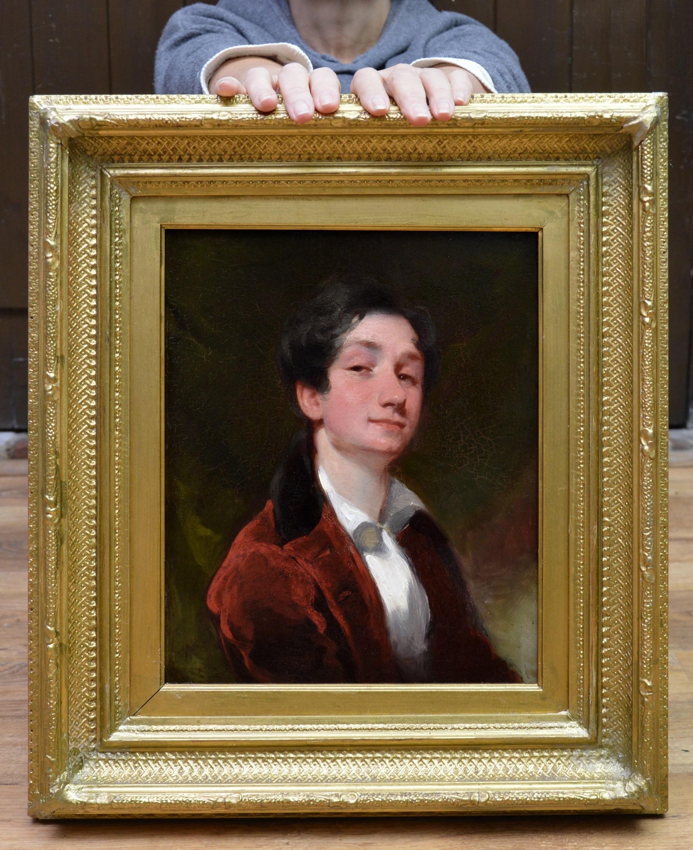 Gilbert Stuart Portrait Painting - Aristocratic Georgian Boy - Late 18th Century Portrait Oil Painting
