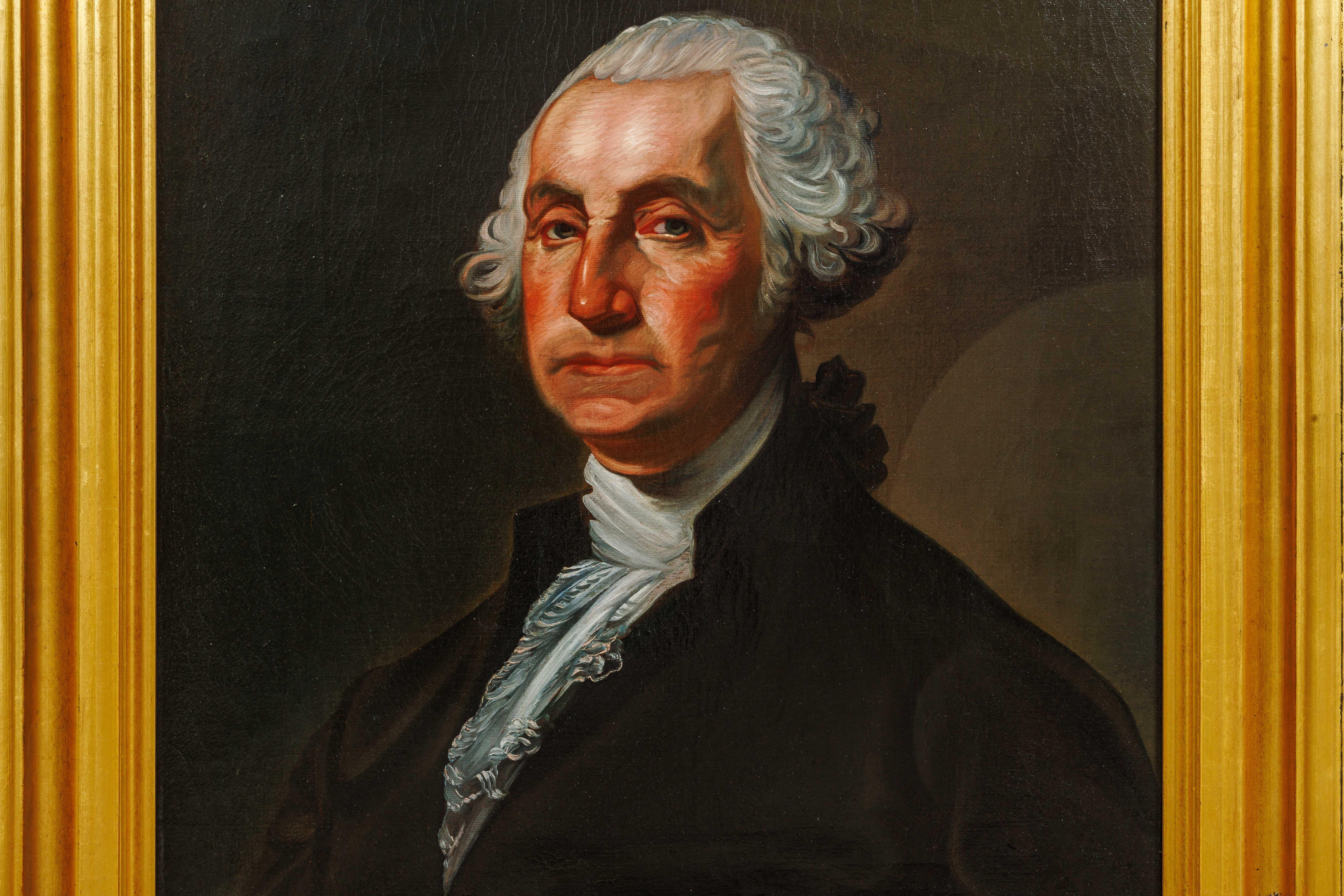 George Washington, Un Retrato Magistral del Círculo de Gilbert Stuart C. 1820 en venta 2