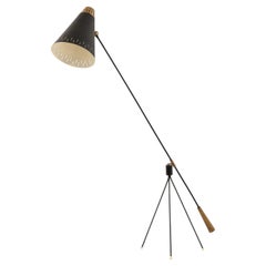 Gilbert Watrous Floor Lamp in Brass and Lacquer by Bergboms, 1950s