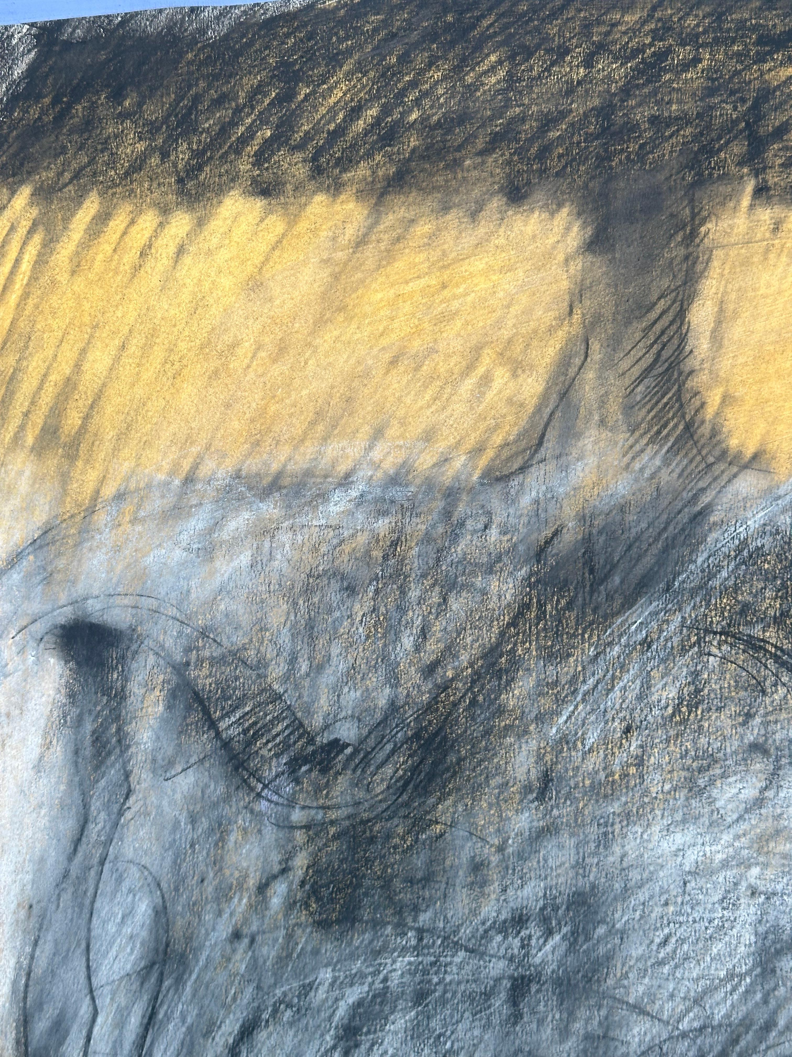 Senza titolo #48 (figura messicana astratta in piedi) - Painting Espressionismo astratto di Gilberto Aceves Navarro