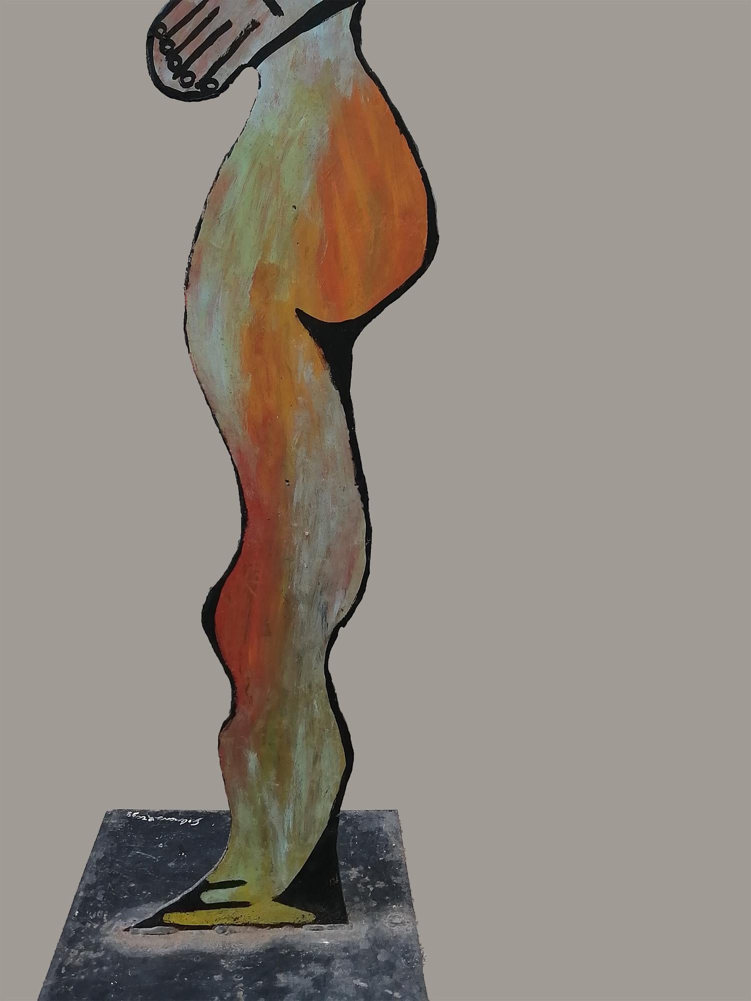 Gilberto Aceves Navarro Steel Sheet Handpainted Sculpture 2
