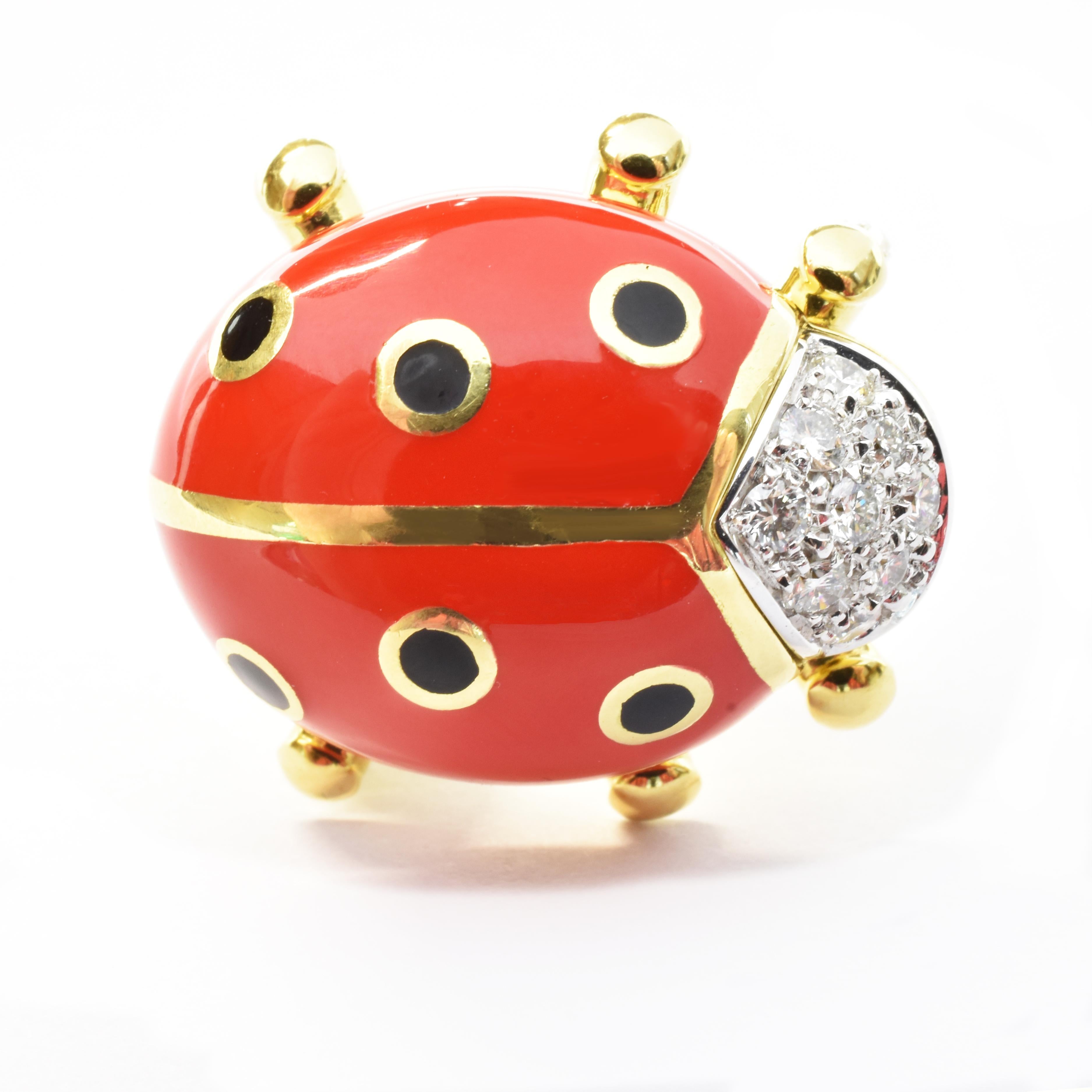 lady bug brooch