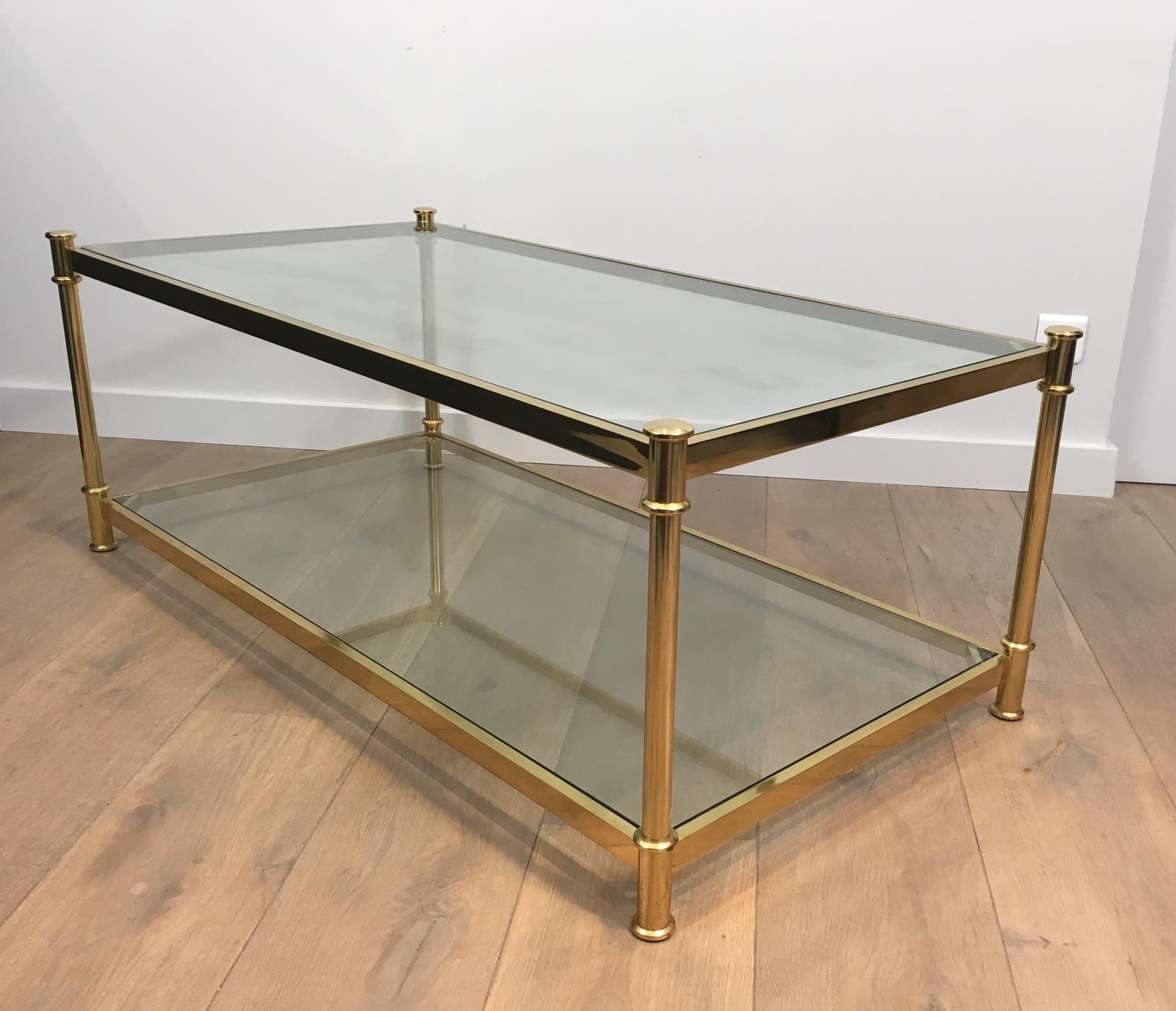 Gild Brass Coffee Table, circa 1970 8