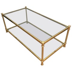 Gild Brass Coffee Table, circa 1970