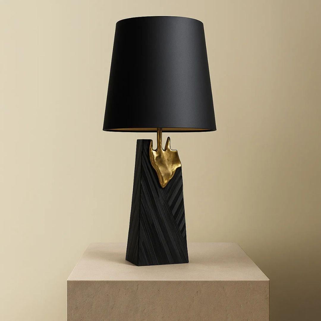 Hand-Crafted Gild Table Lamp For Sale
