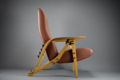 Fauteuil Gilda en cuir Brown by Carlo Mollino 1954