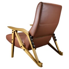 Gilda Brown Leather Armchair by Carlo Mollino 1954