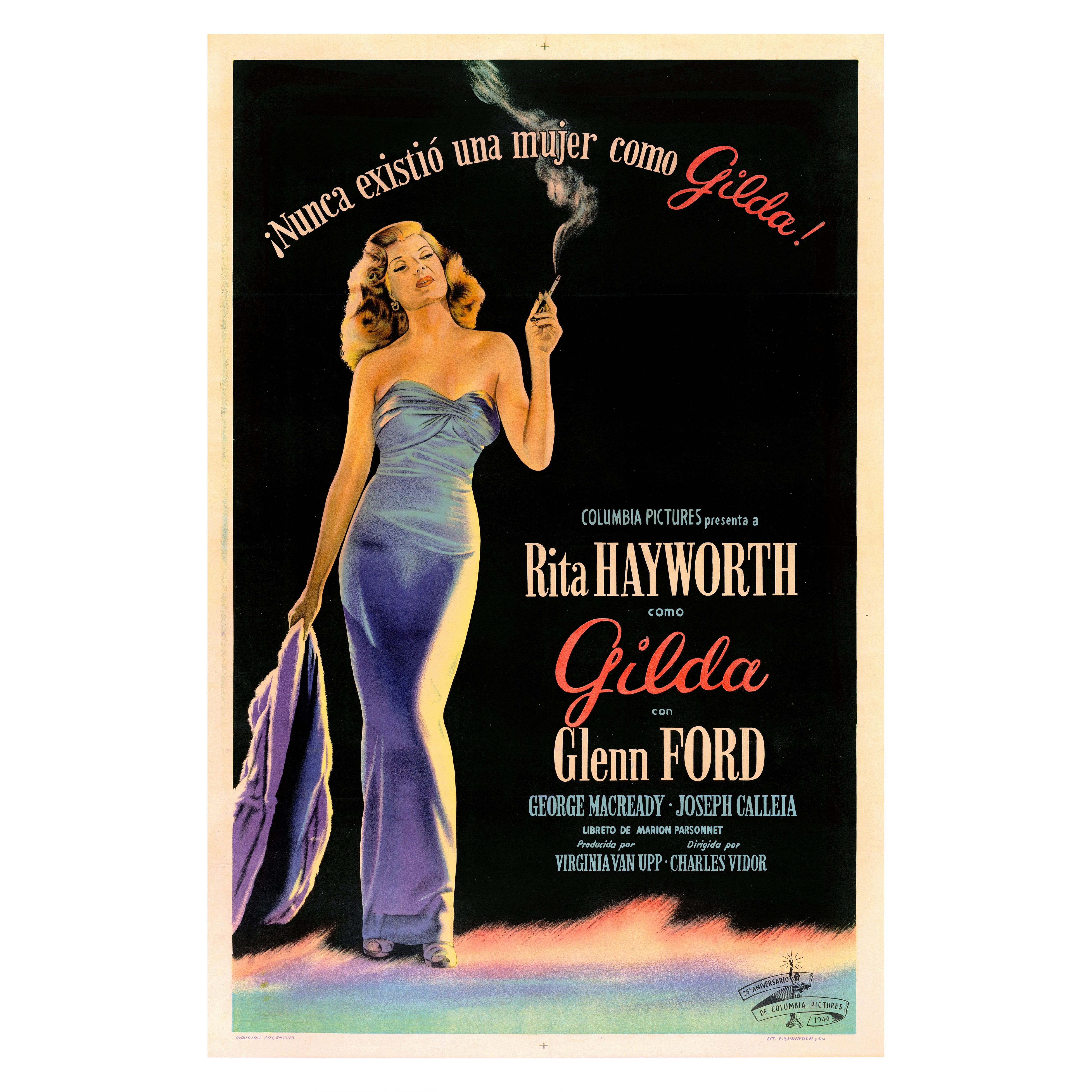 Gilda" Original Vintage argentinischen ein Blatt Filmplakat, 1946 im Angebot