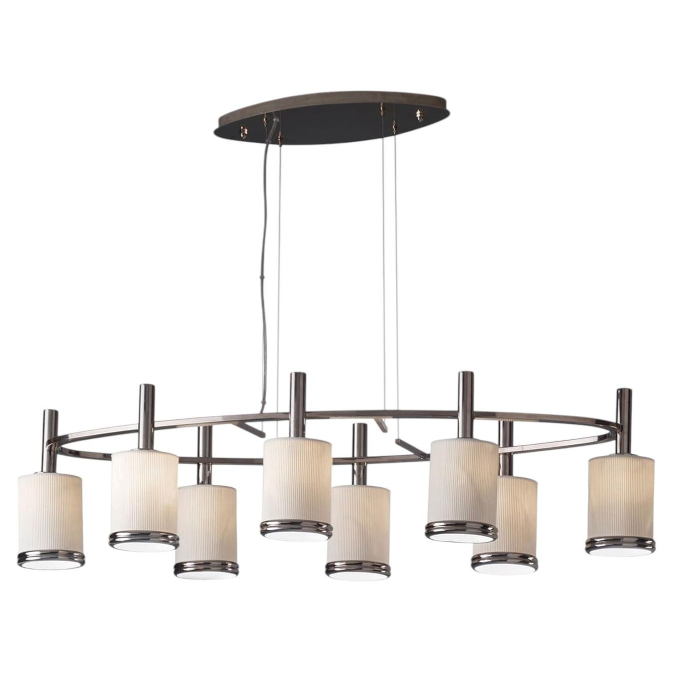 Gilda Oval 8-Light Chandelier For Sale