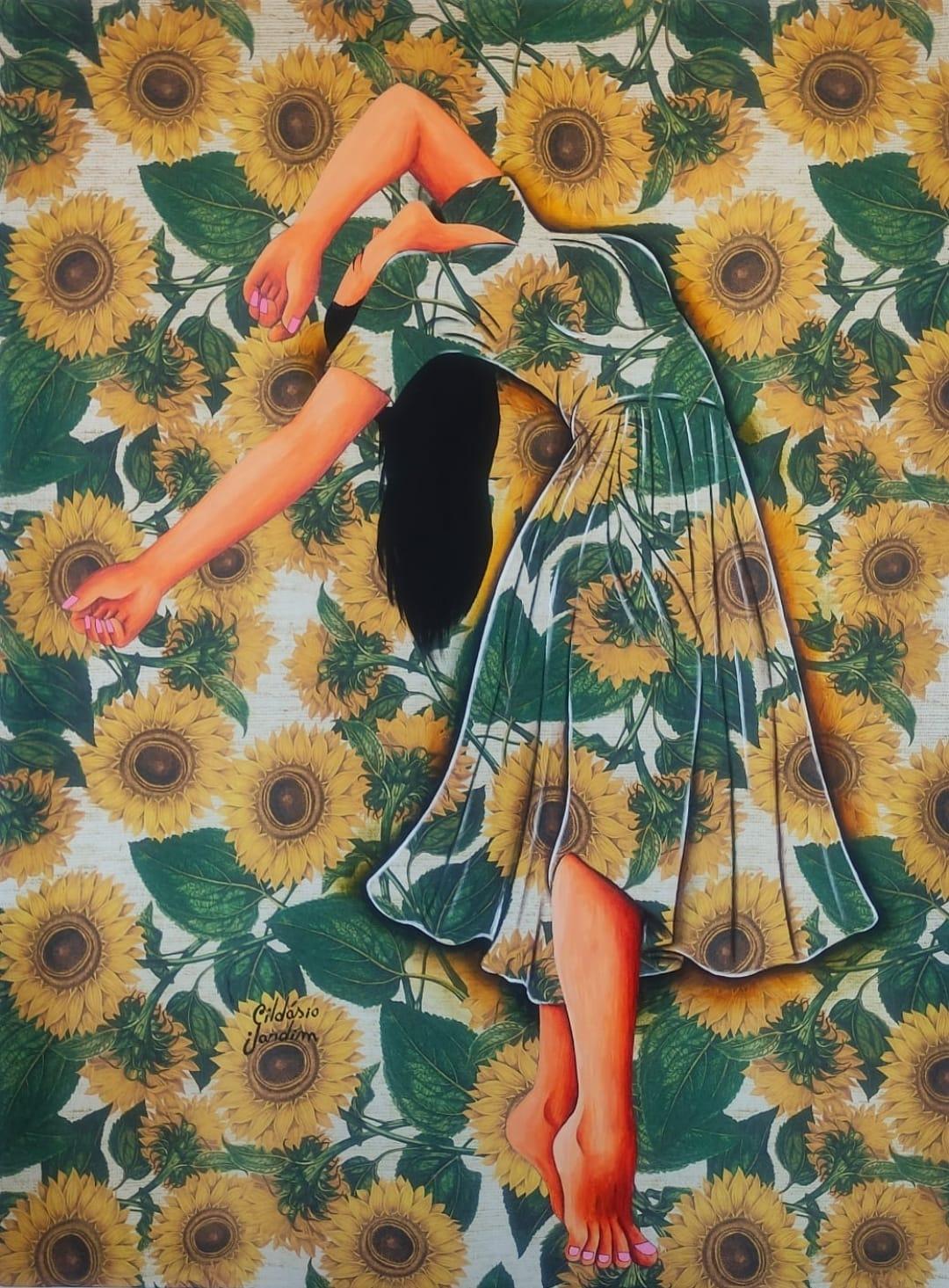 Gildasio Jardim Figurative Painting - Sunflower