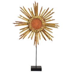 Gilded 18th Century Italian Baroque Carved Wooden Sun