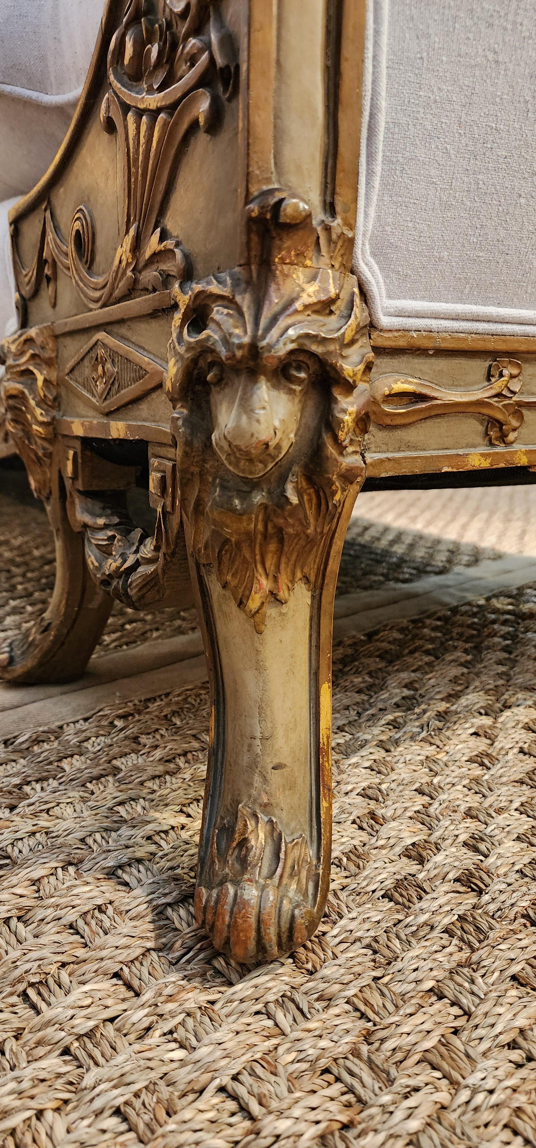 Gilded Age Highly Carved Chaise Lounge 7