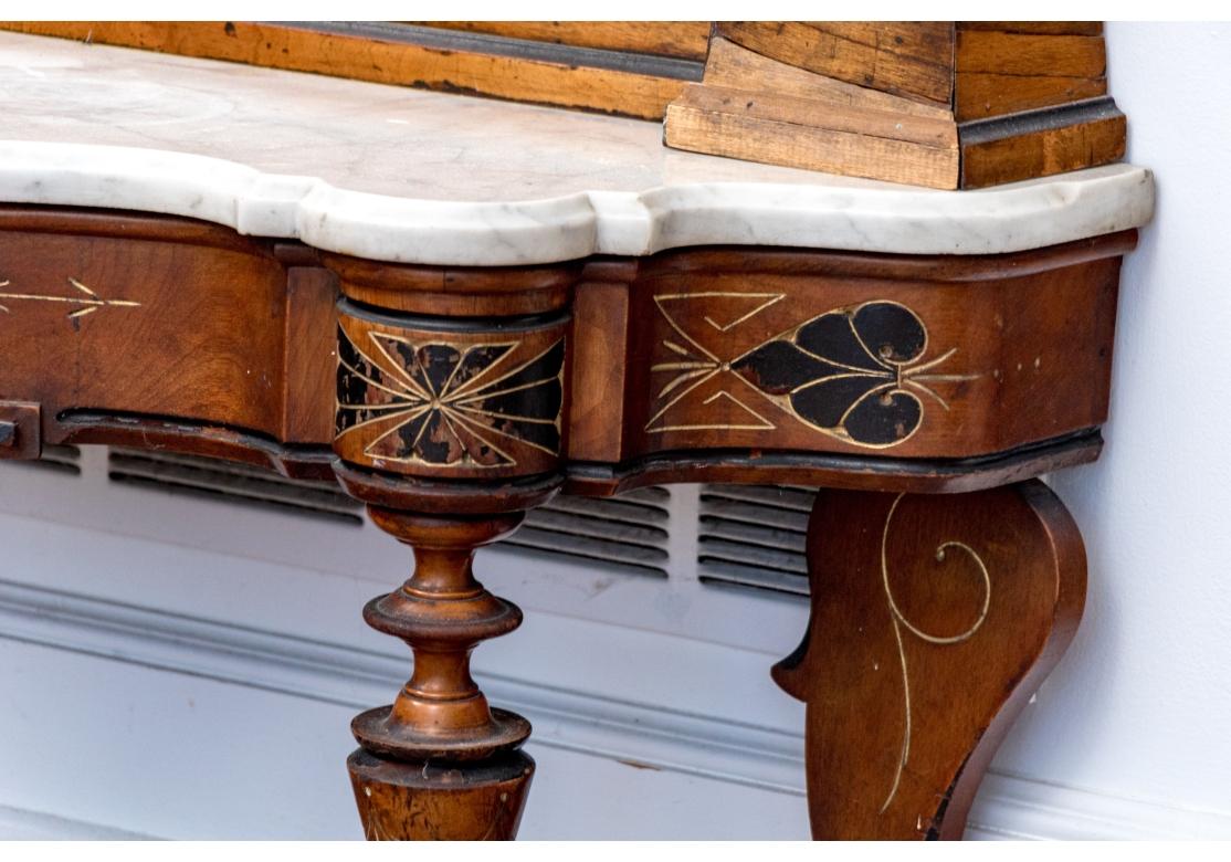 Specchio a figura intera Gilded Age Pier Marble Top in vendita 5