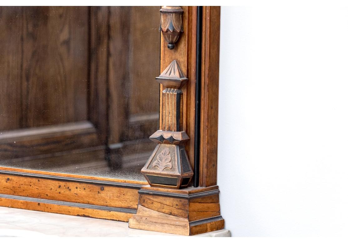 Specchio a figura intera Gilded Age Pier Marble Top in vendita 7