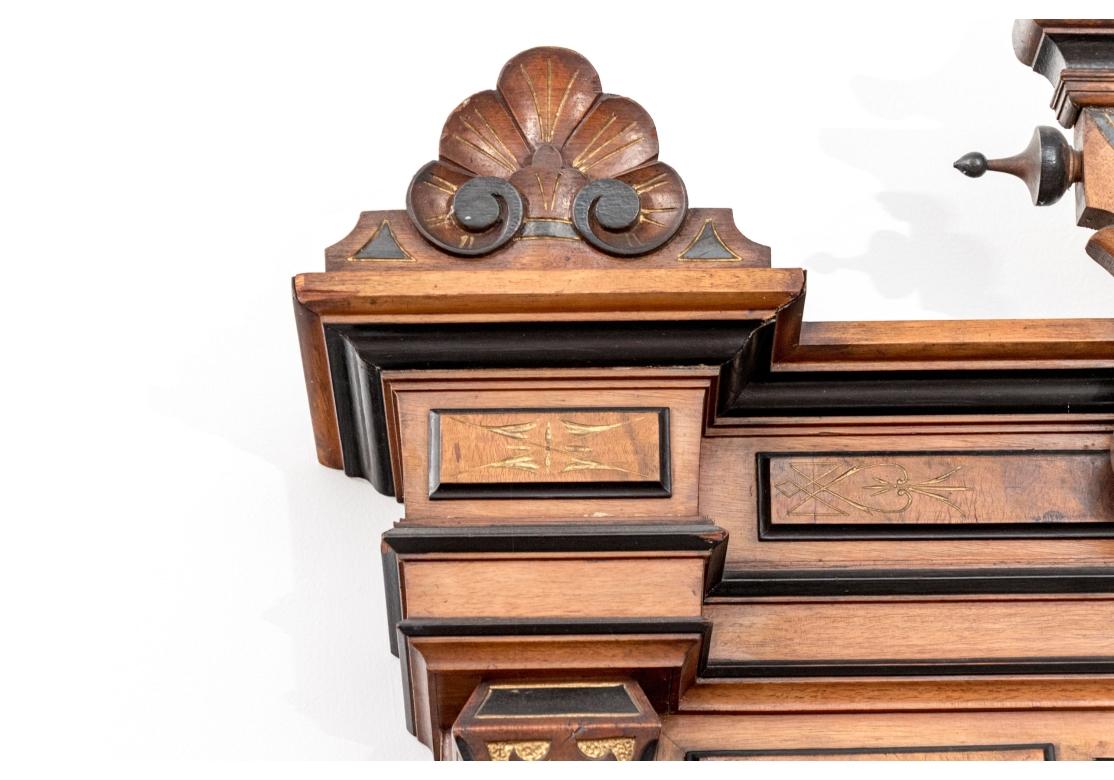 XIX secolo Specchio a figura intera Gilded Age Pier Marble Top in vendita