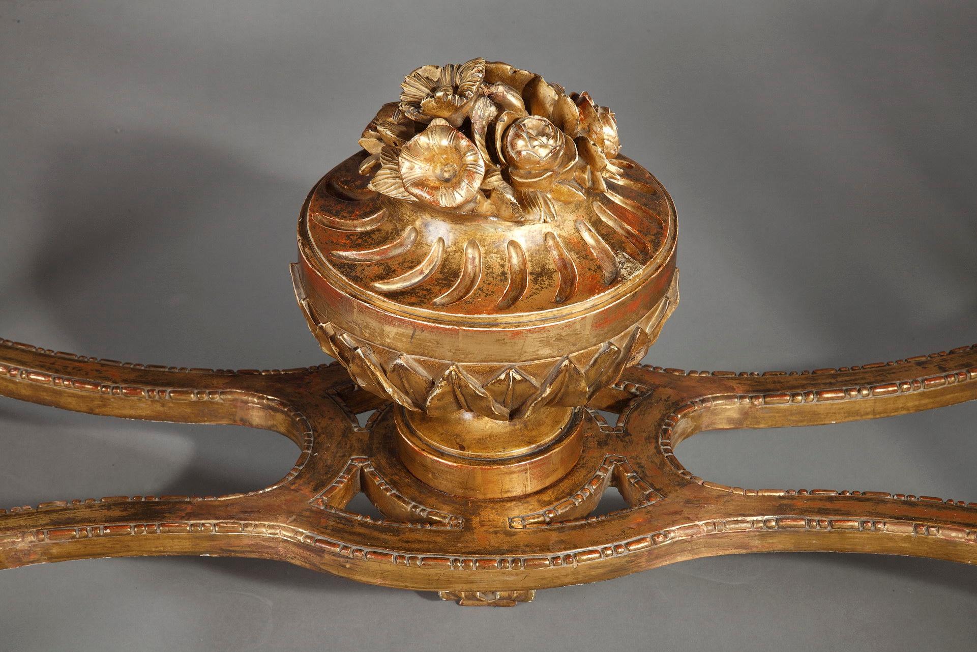 Gilded and Carved Wood Console in the Louis XVI Style 1