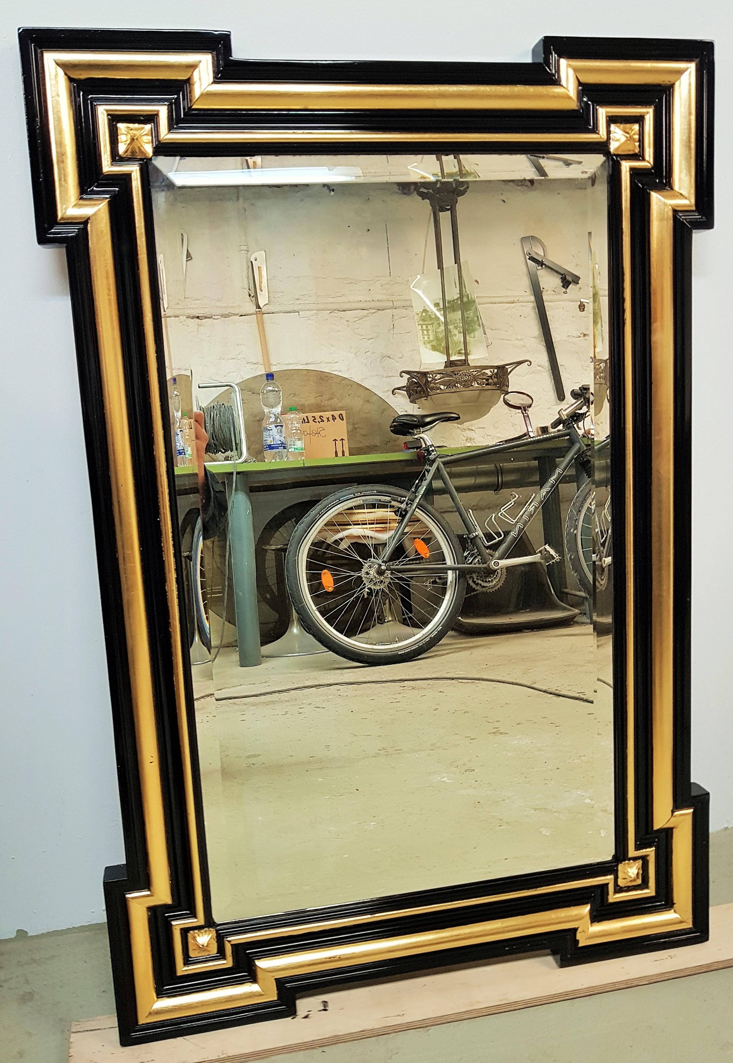 Gilded and Ebonized French Wall Mirror Napoléon III, 1860 4