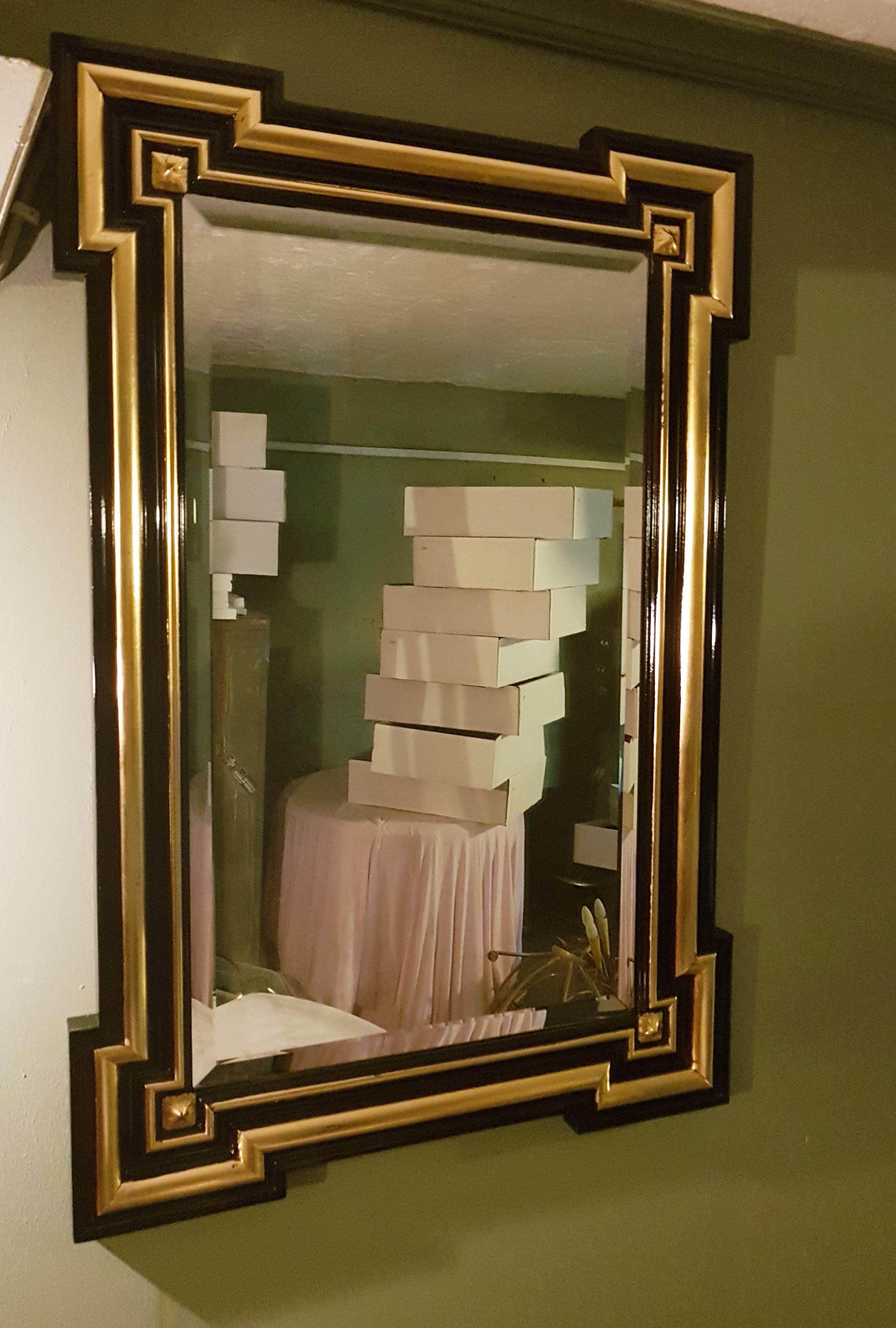 Gilded and Ebonized French Wall Mirror Napoléon III, 1860 5
