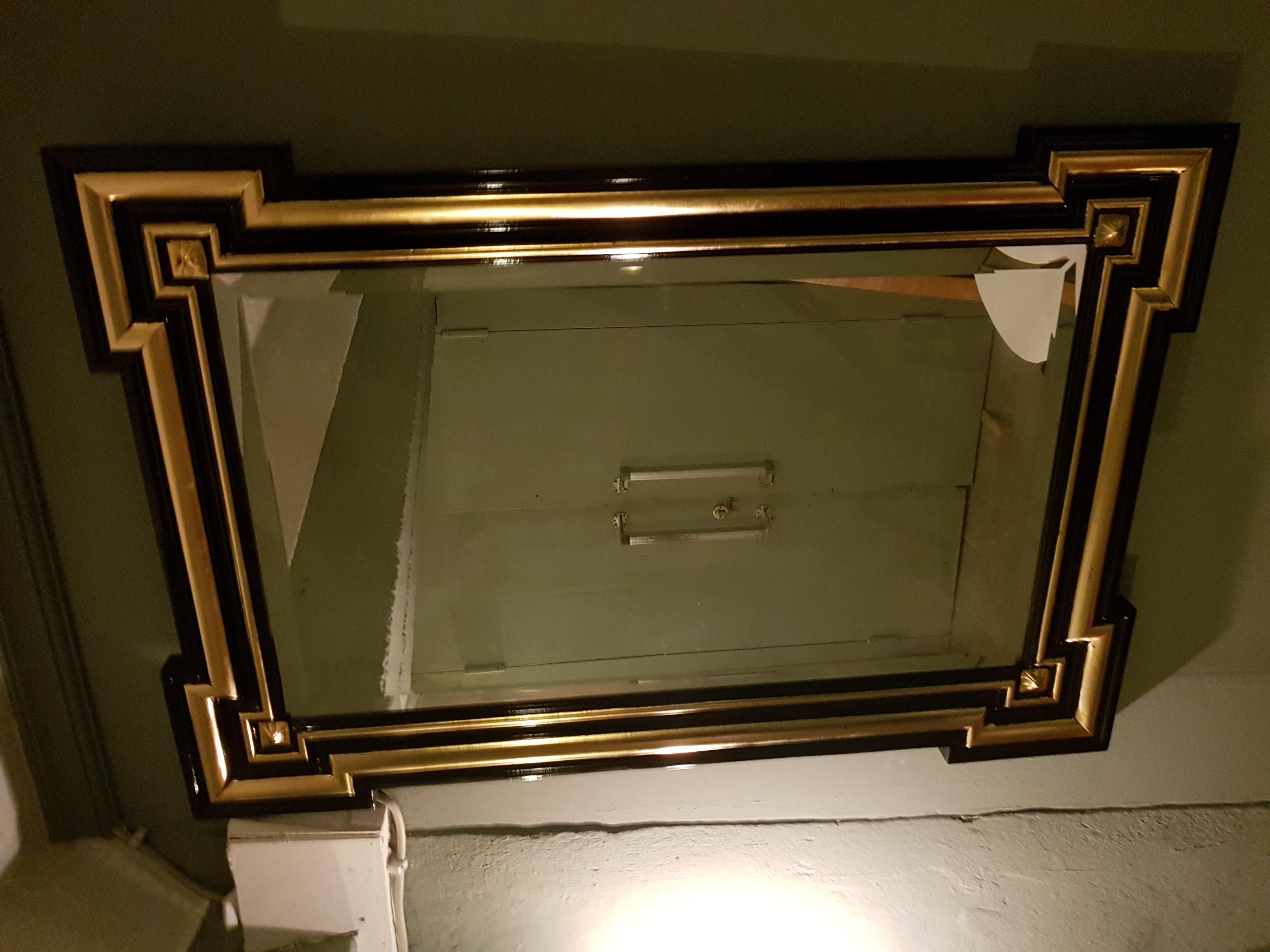Gilded and Ebonized French Wall Mirror Napoléon III, 1860 6