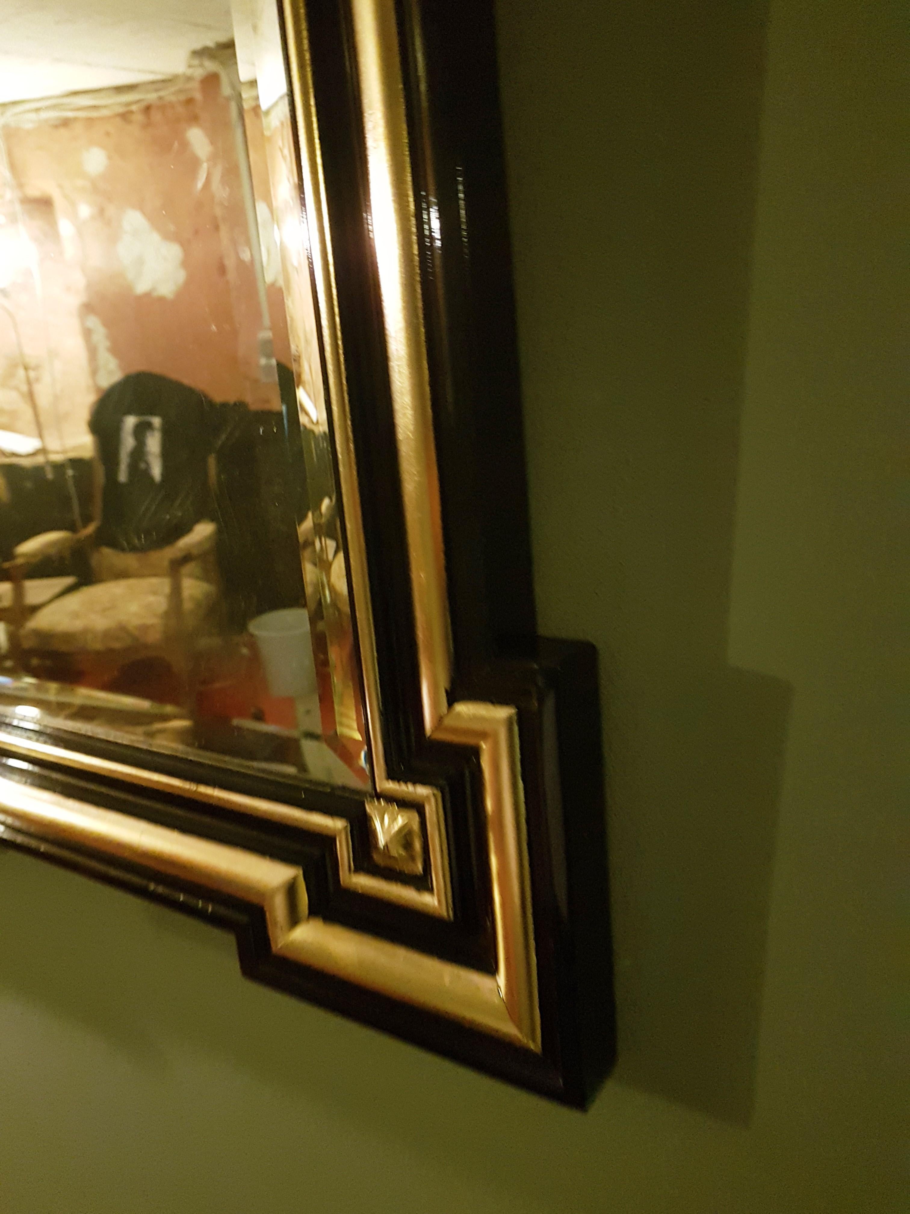 Gilded and Ebonized French Wall Mirror Napoléon III, 1860 8