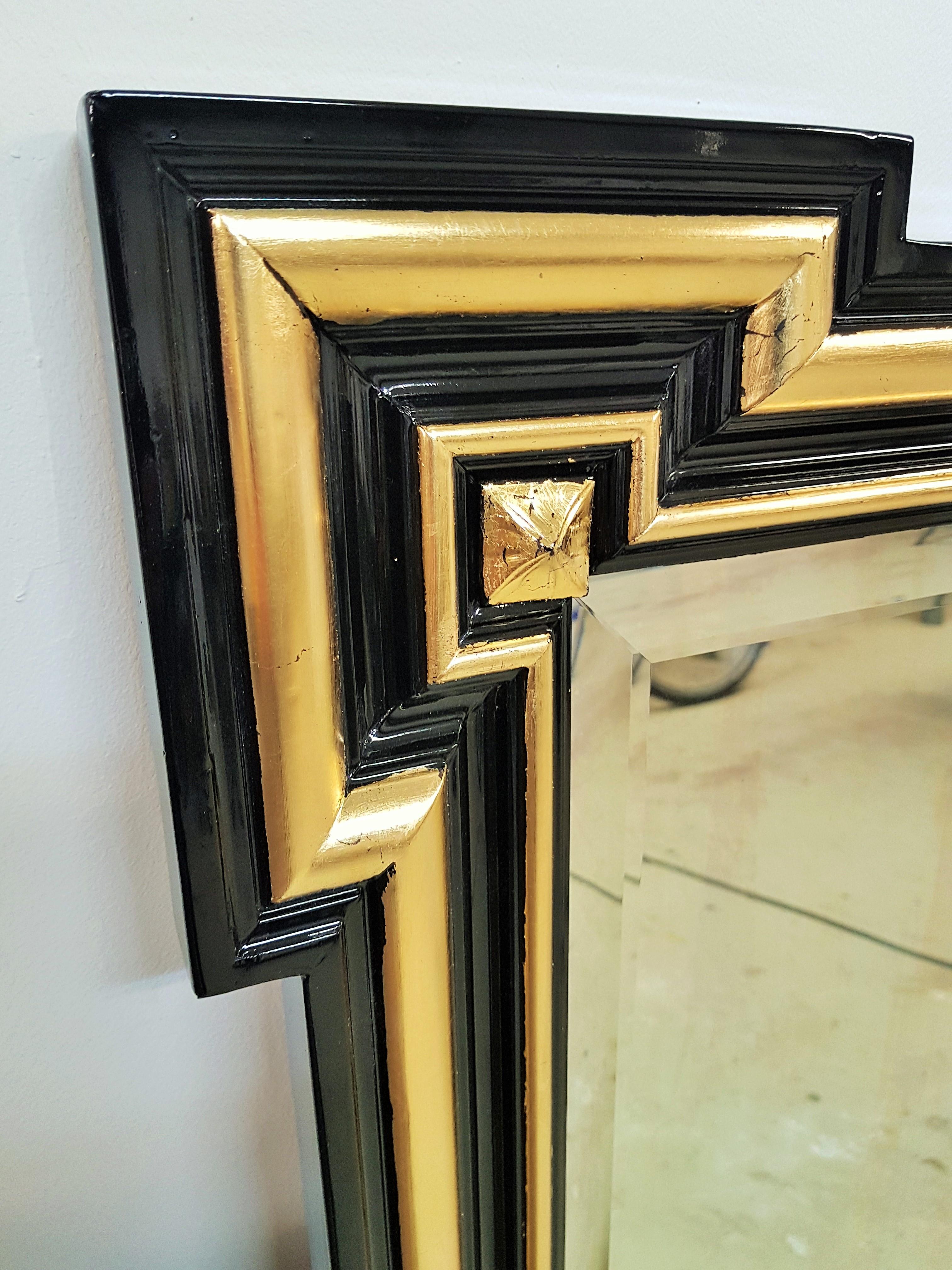 Gilded and Ebonized French Wall Mirror Napoléon III, 1860 1