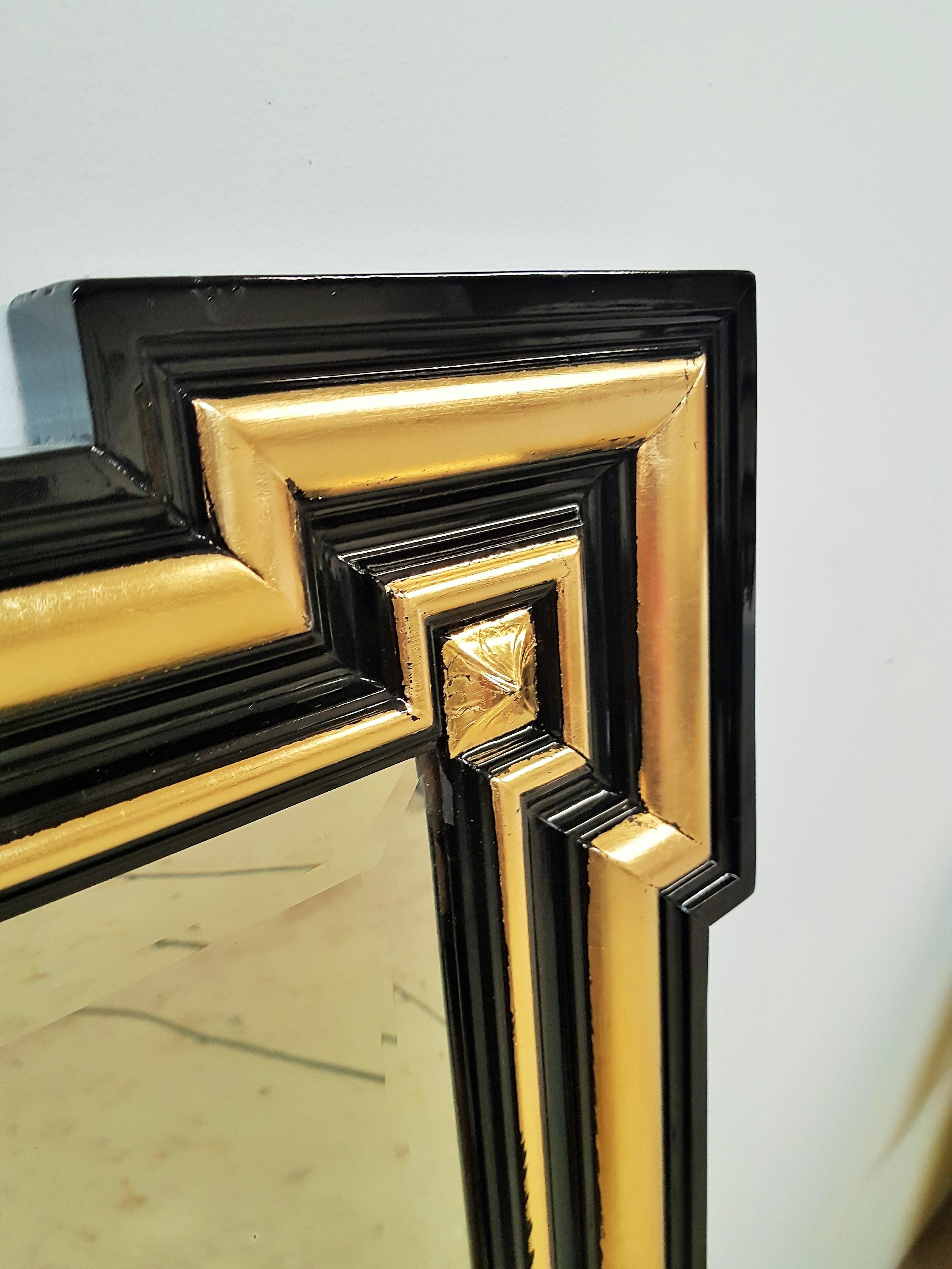 Gilded and Ebonized French Wall Mirror Napoléon III, 1860 2