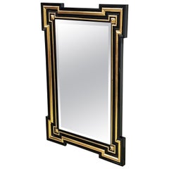 Gilded and Ebonized French Wall Mirror Napoléon III, 1860
