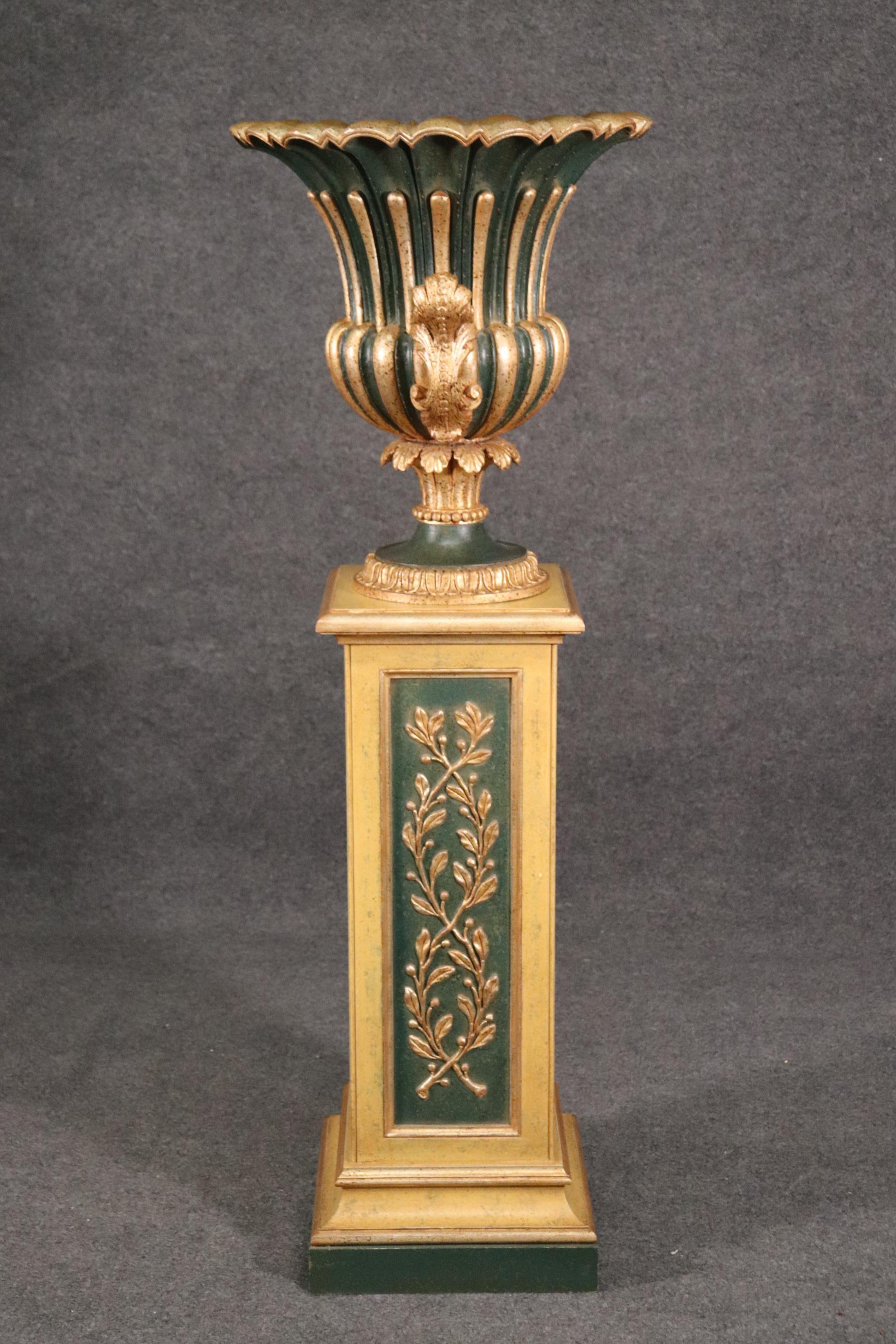 Italian Gilded and Paint Decorated Venetian Style Floor Standing Plantstand Planter For Sale